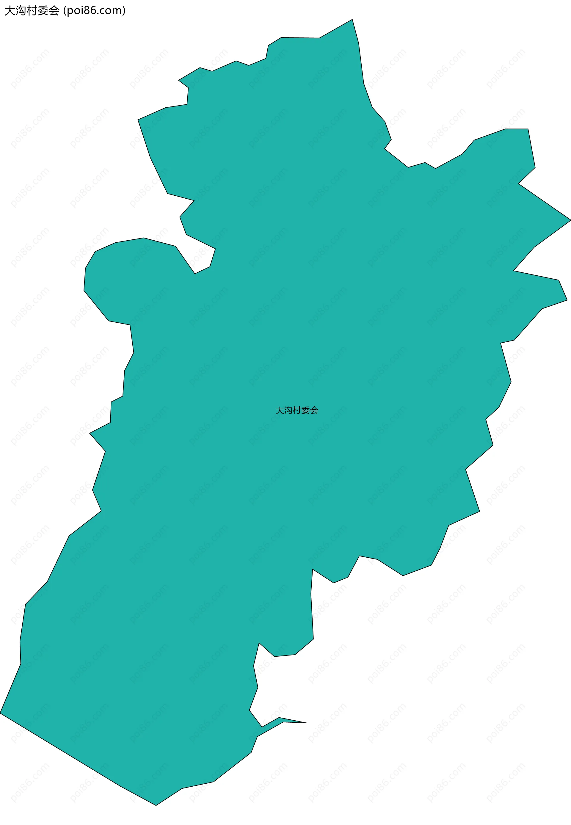 大沟村委会边界地图