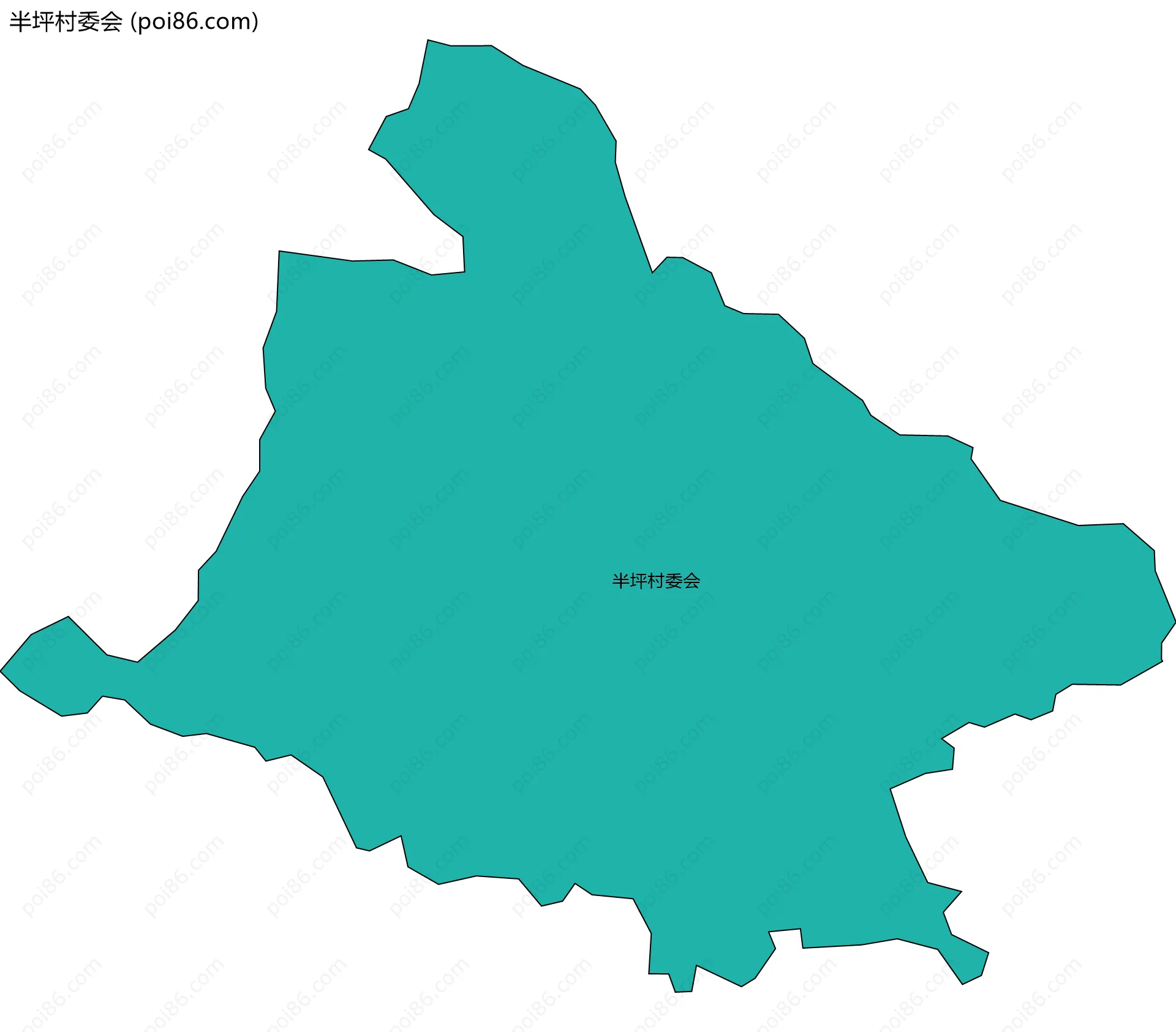 半坪村委会边界地图