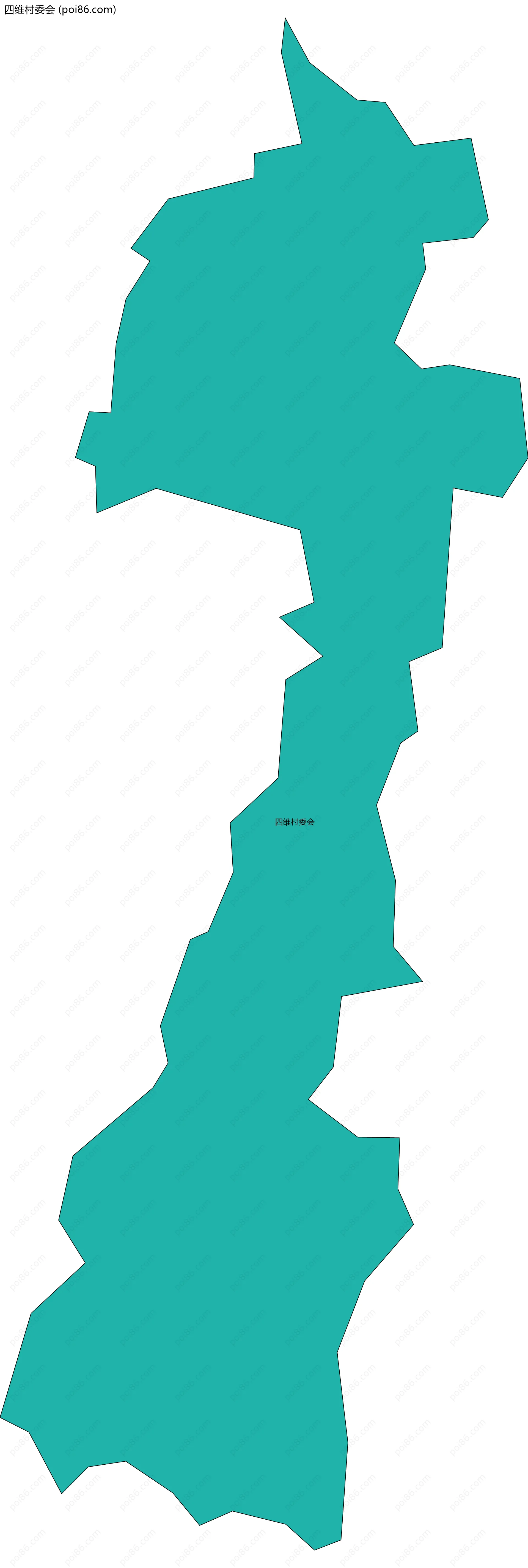 四维村委会边界地图