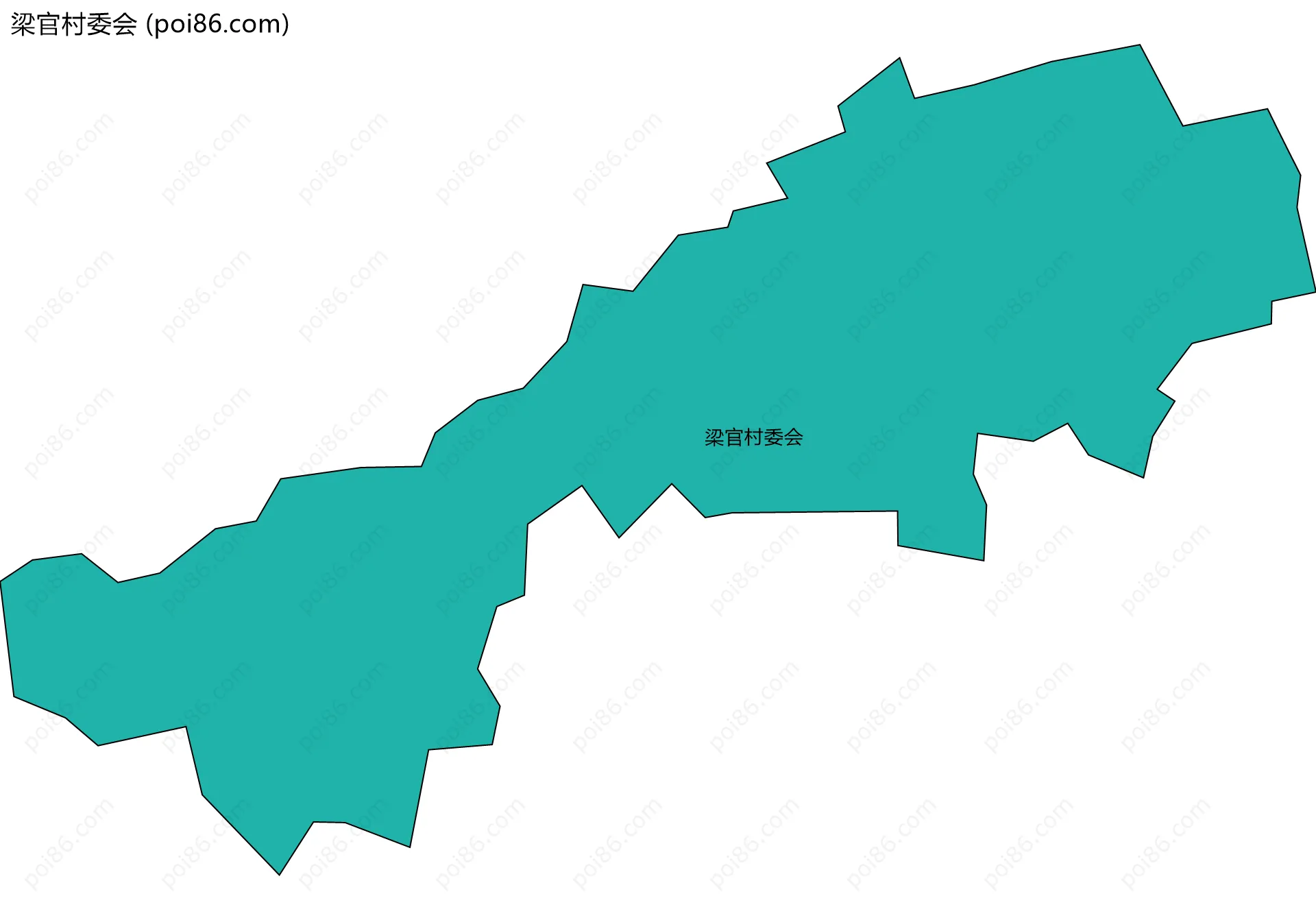 梁官村委会边界地图