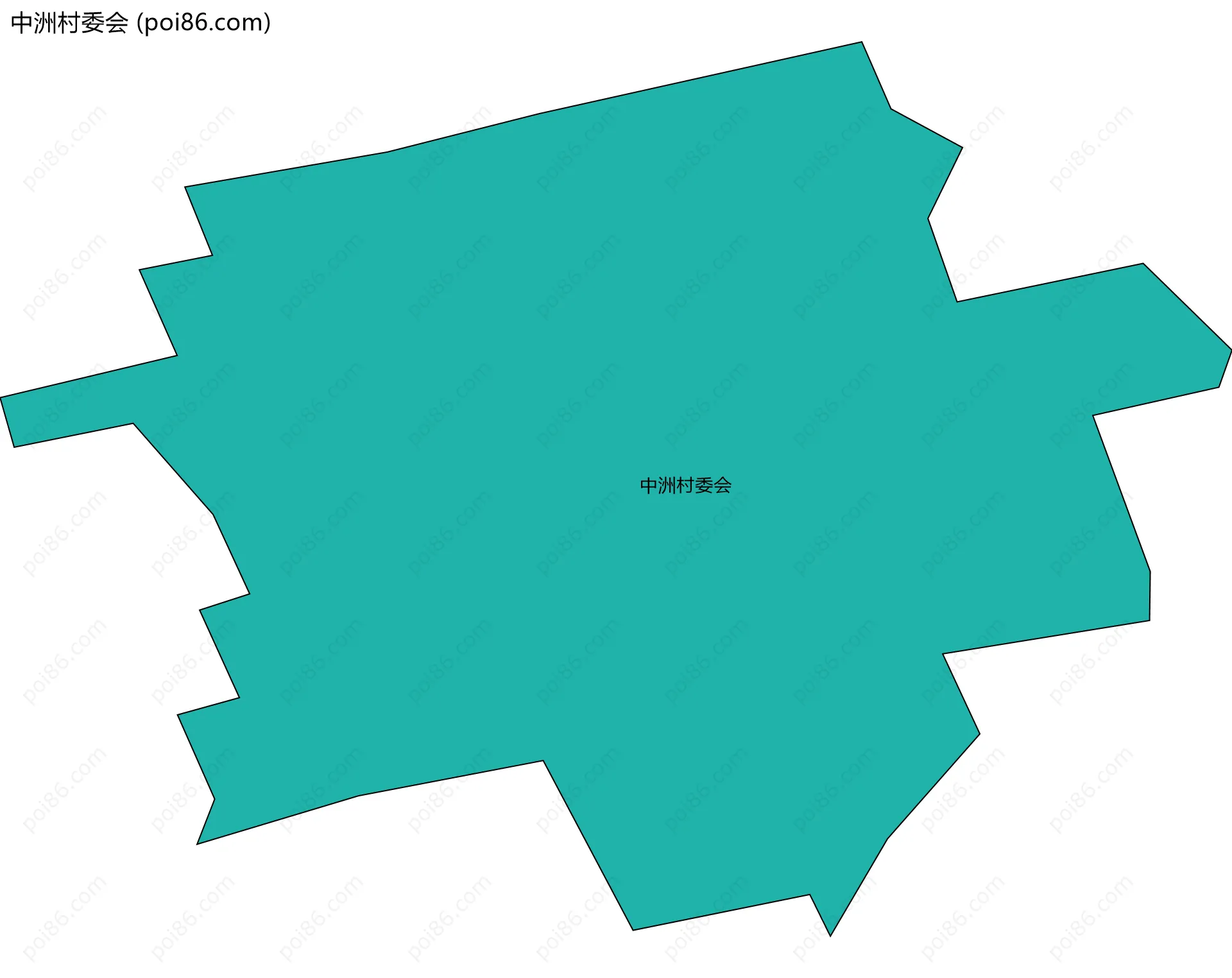 中洲村委会边界地图