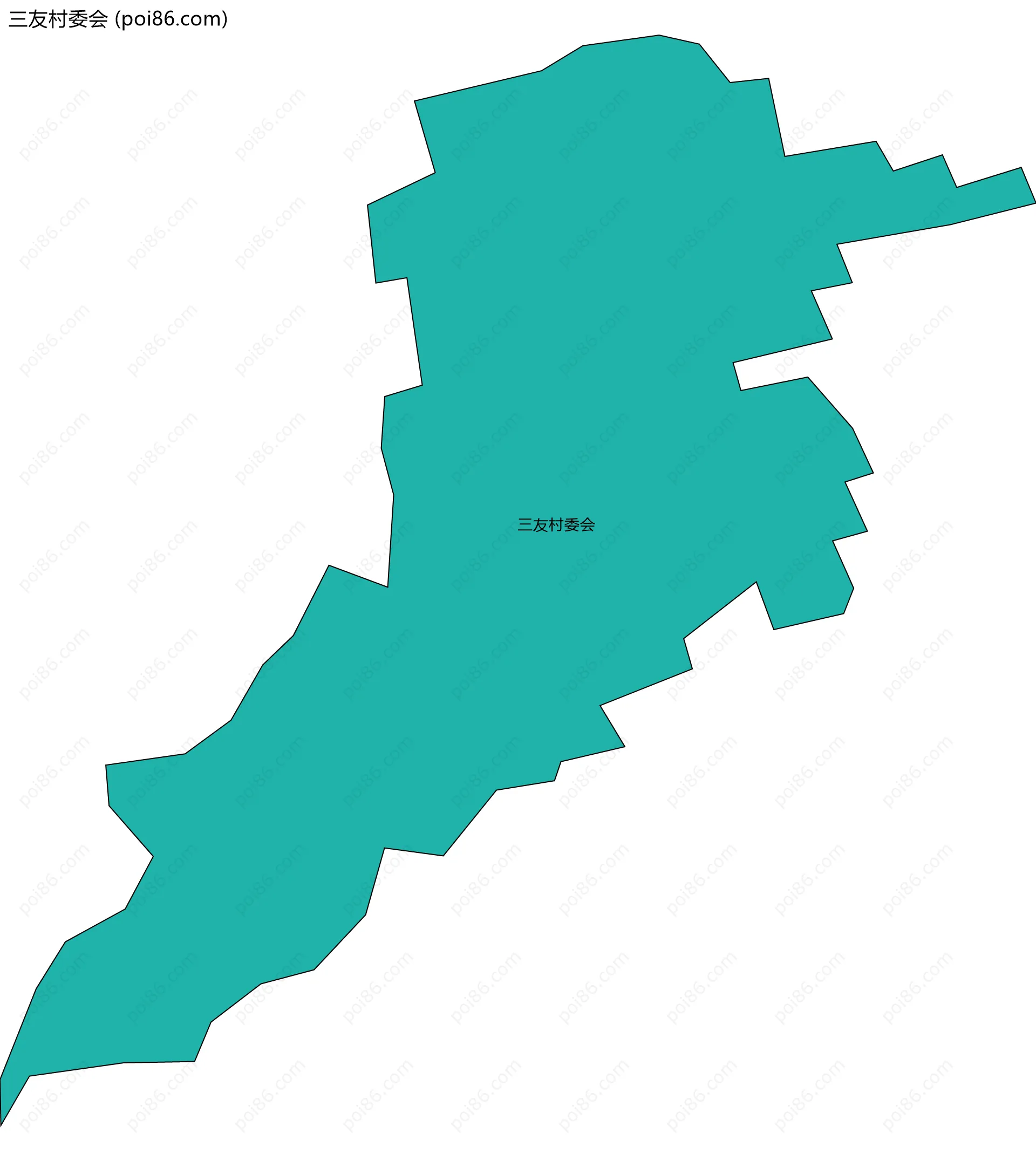 三友村委会边界地图