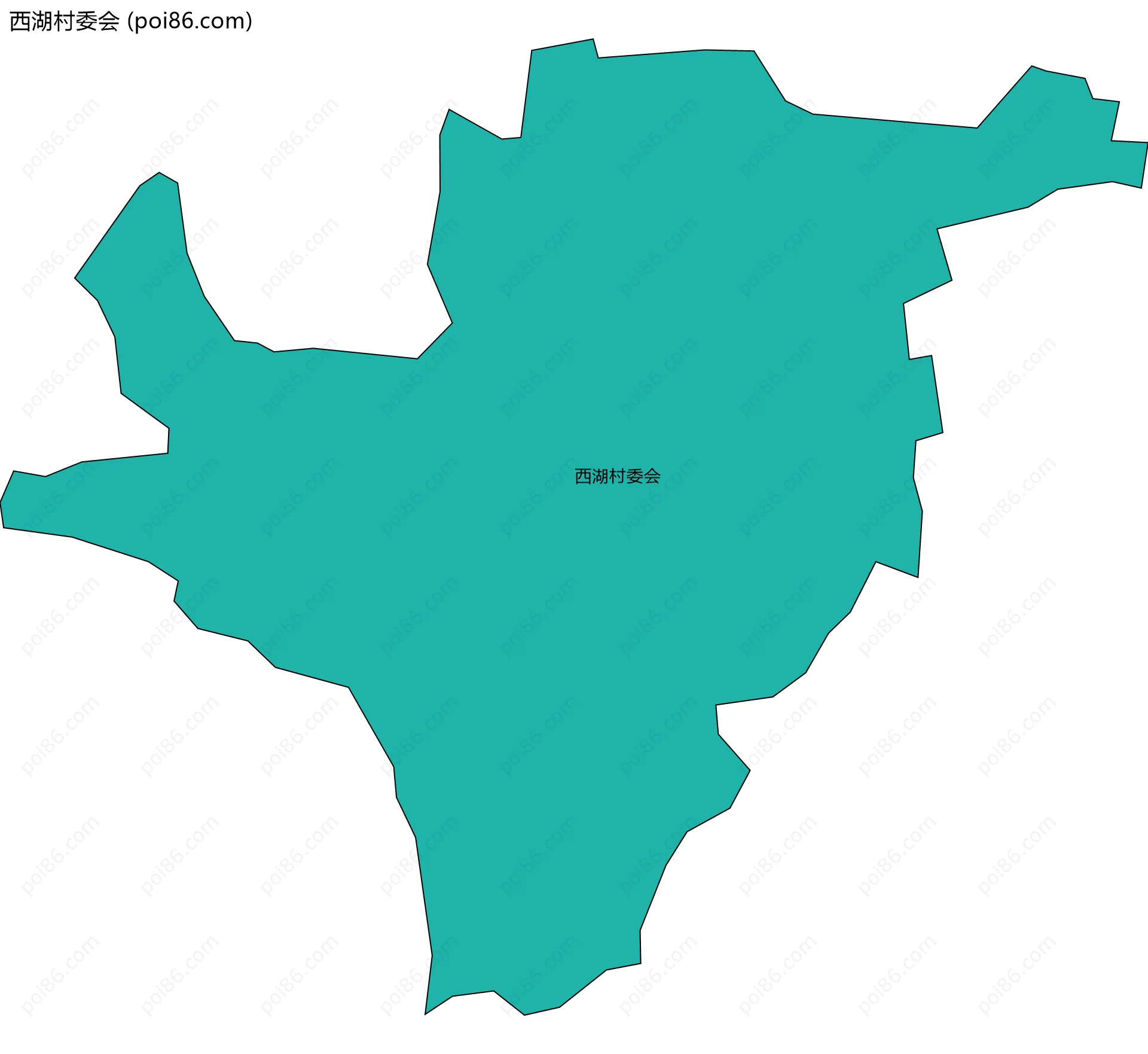 西湖村委会边界地图