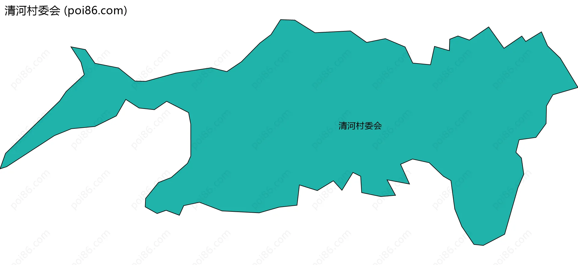 清河村委会边界地图