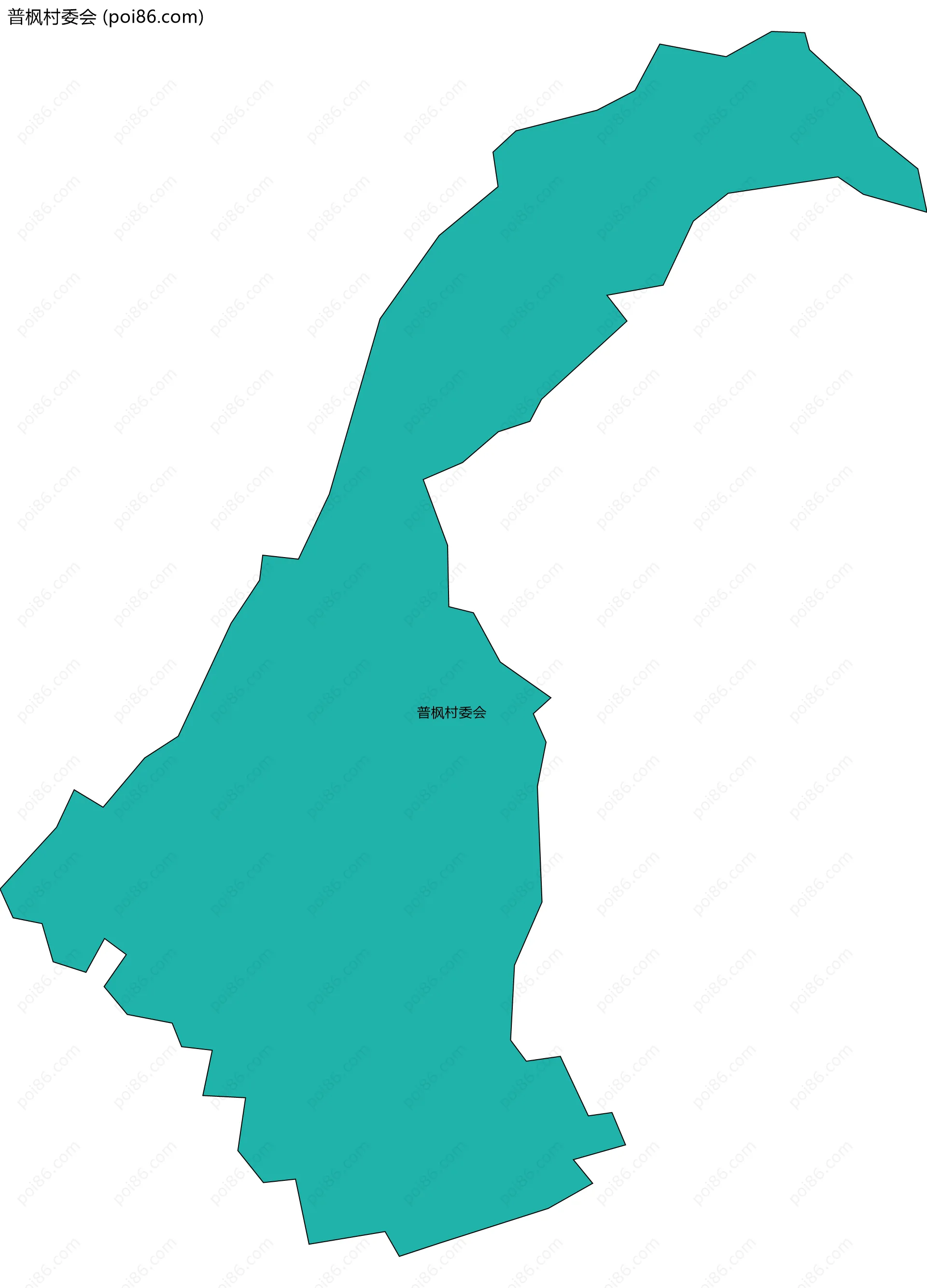 普枫村委会边界地图