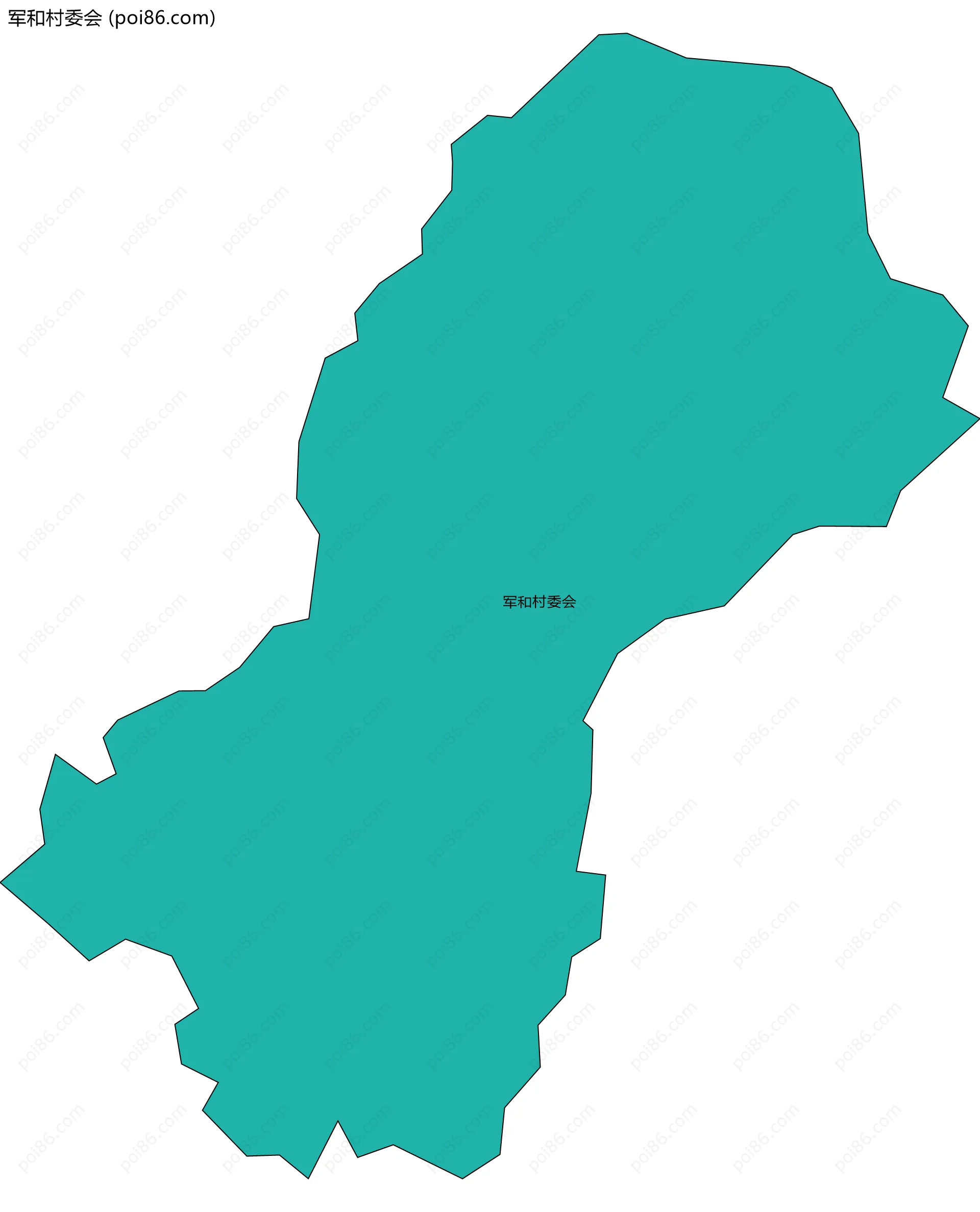 军和村委会边界地图