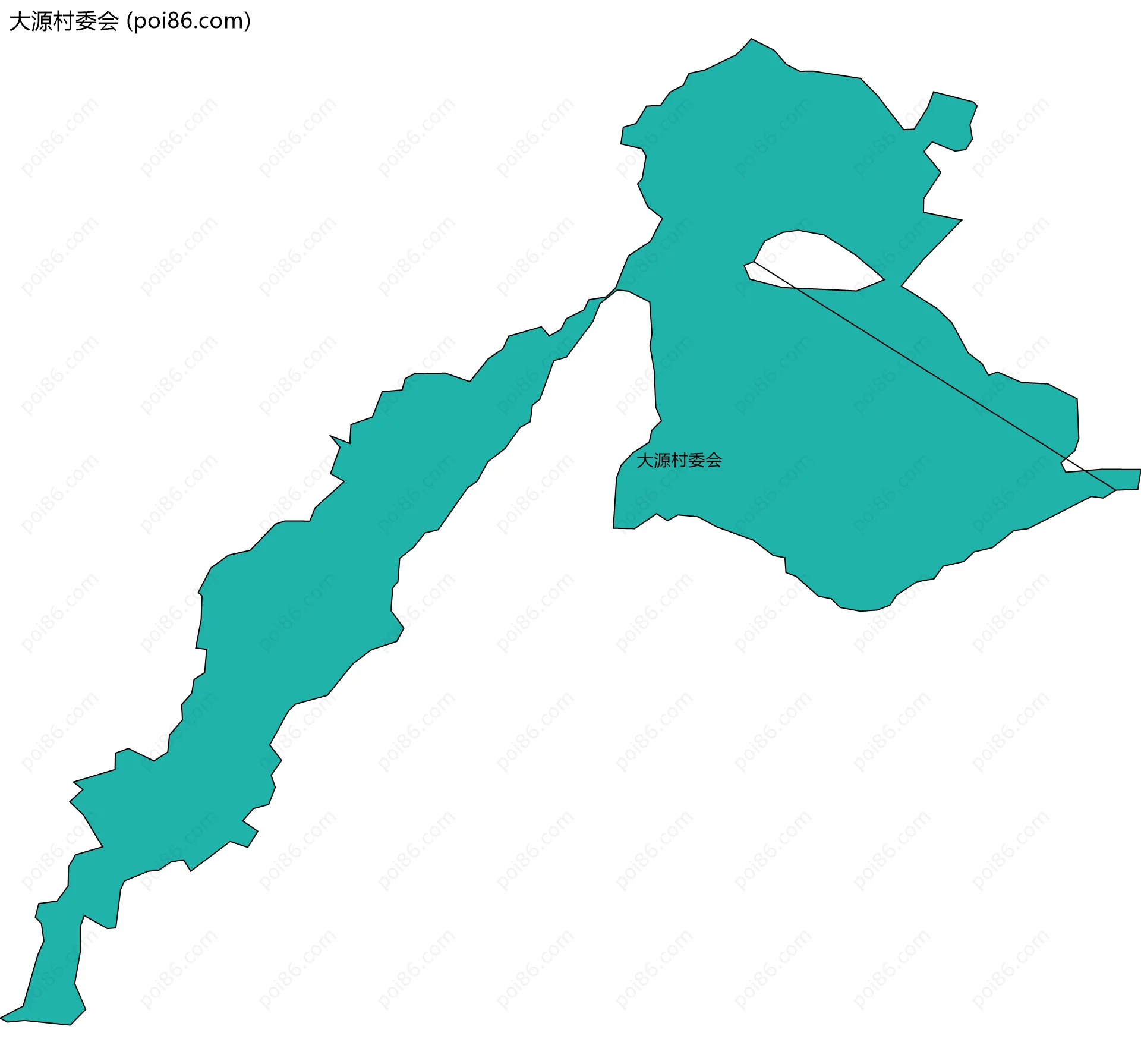 大源村委会边界地图