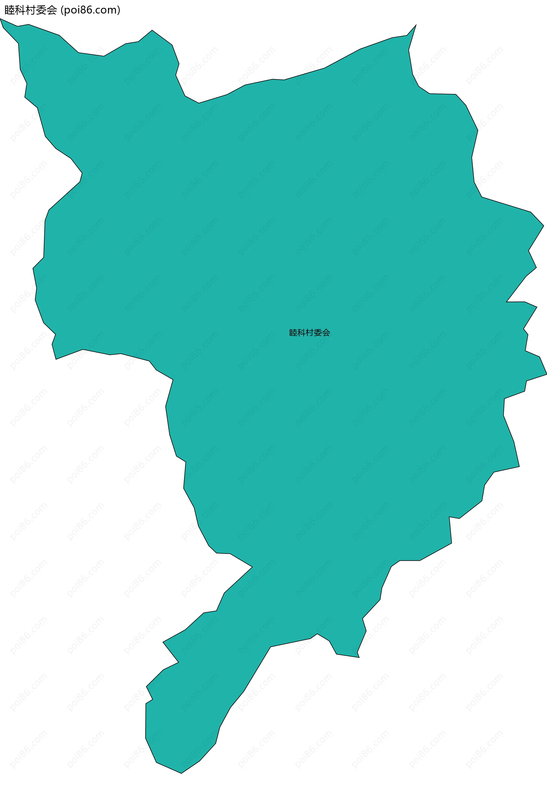 睦科村委会边界地图