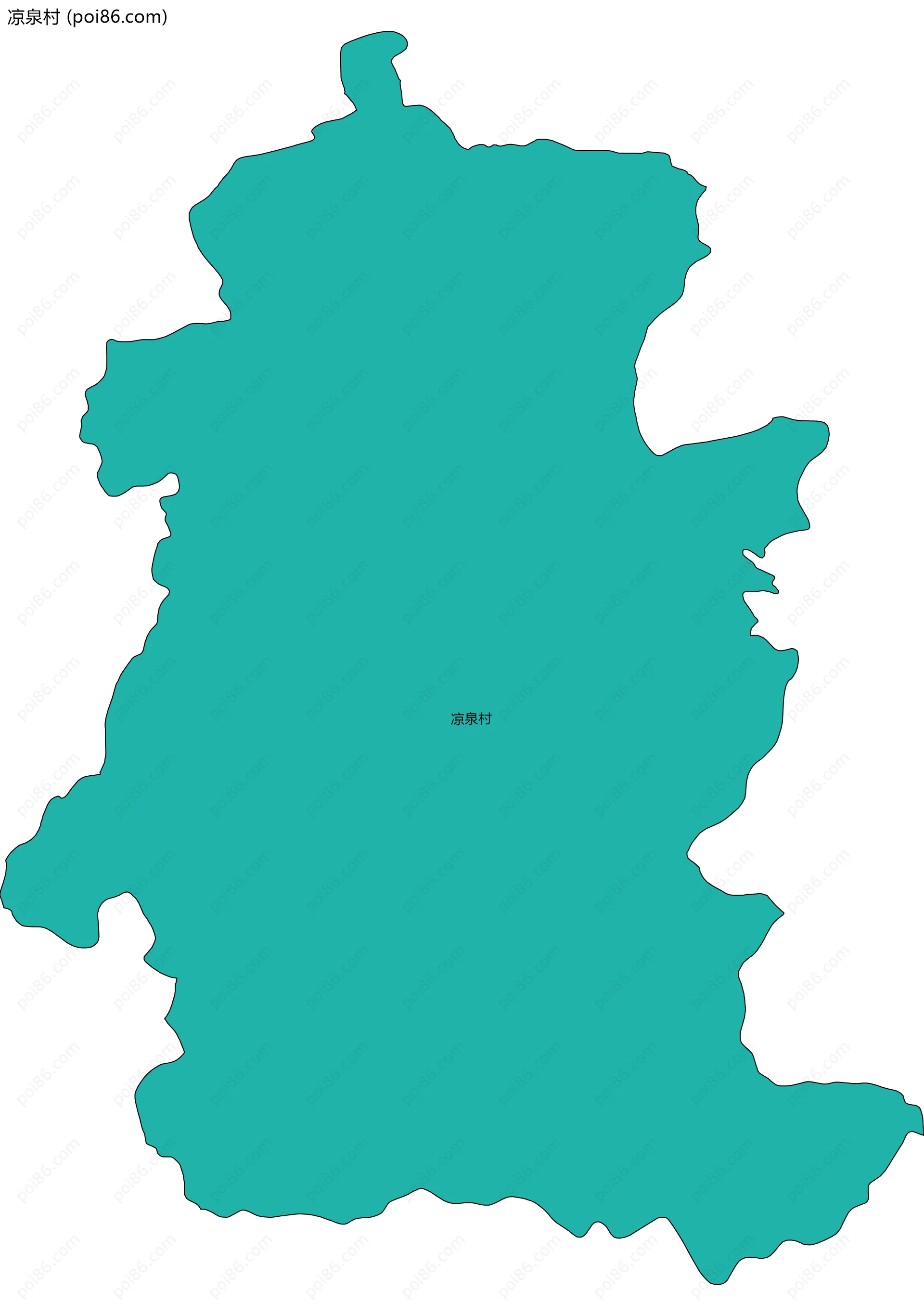 凉泉村边界地图