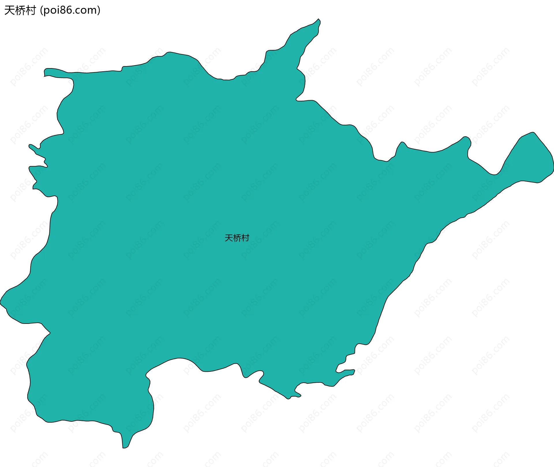 天桥村边界地图