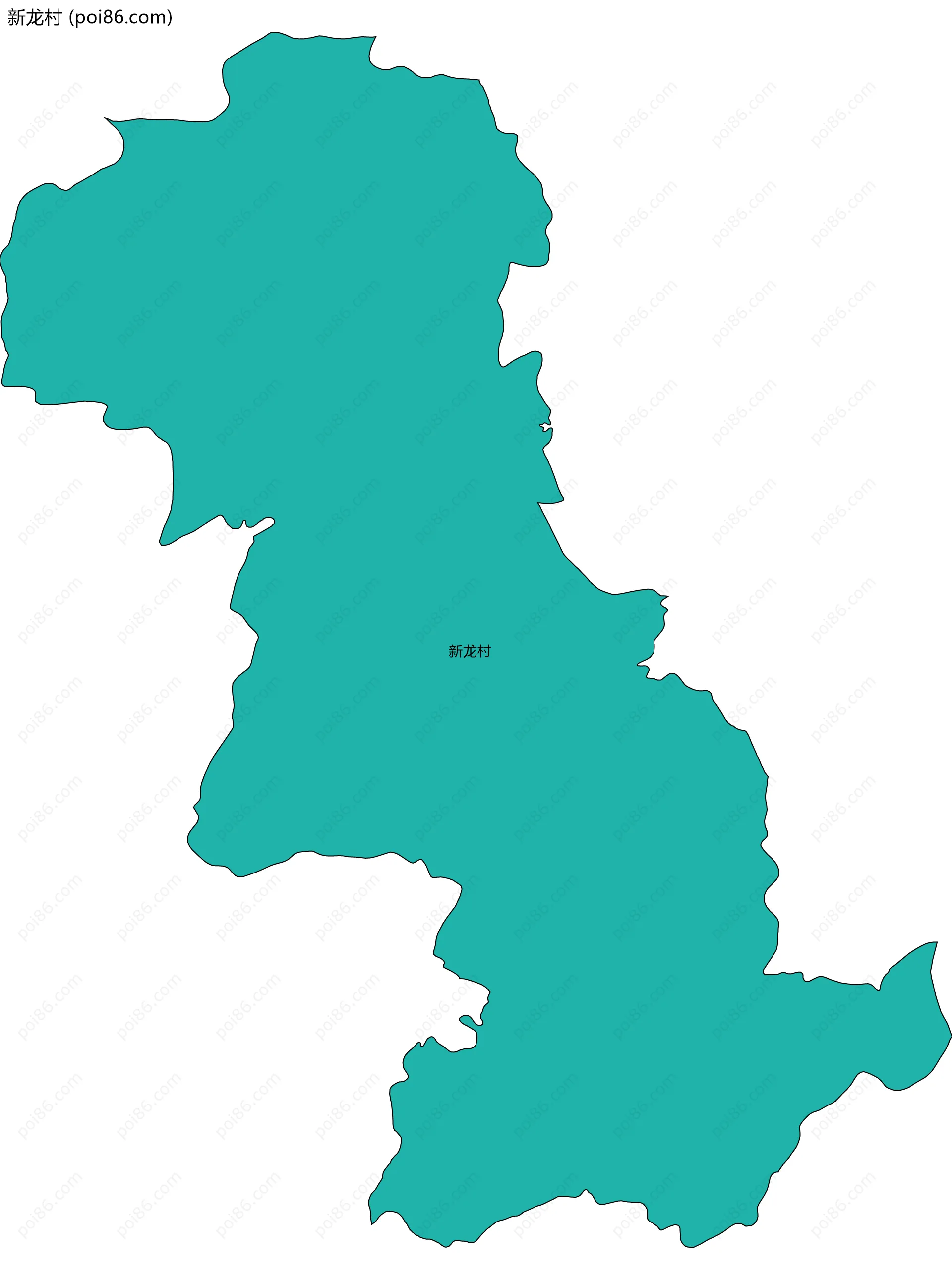 新龙村边界地图