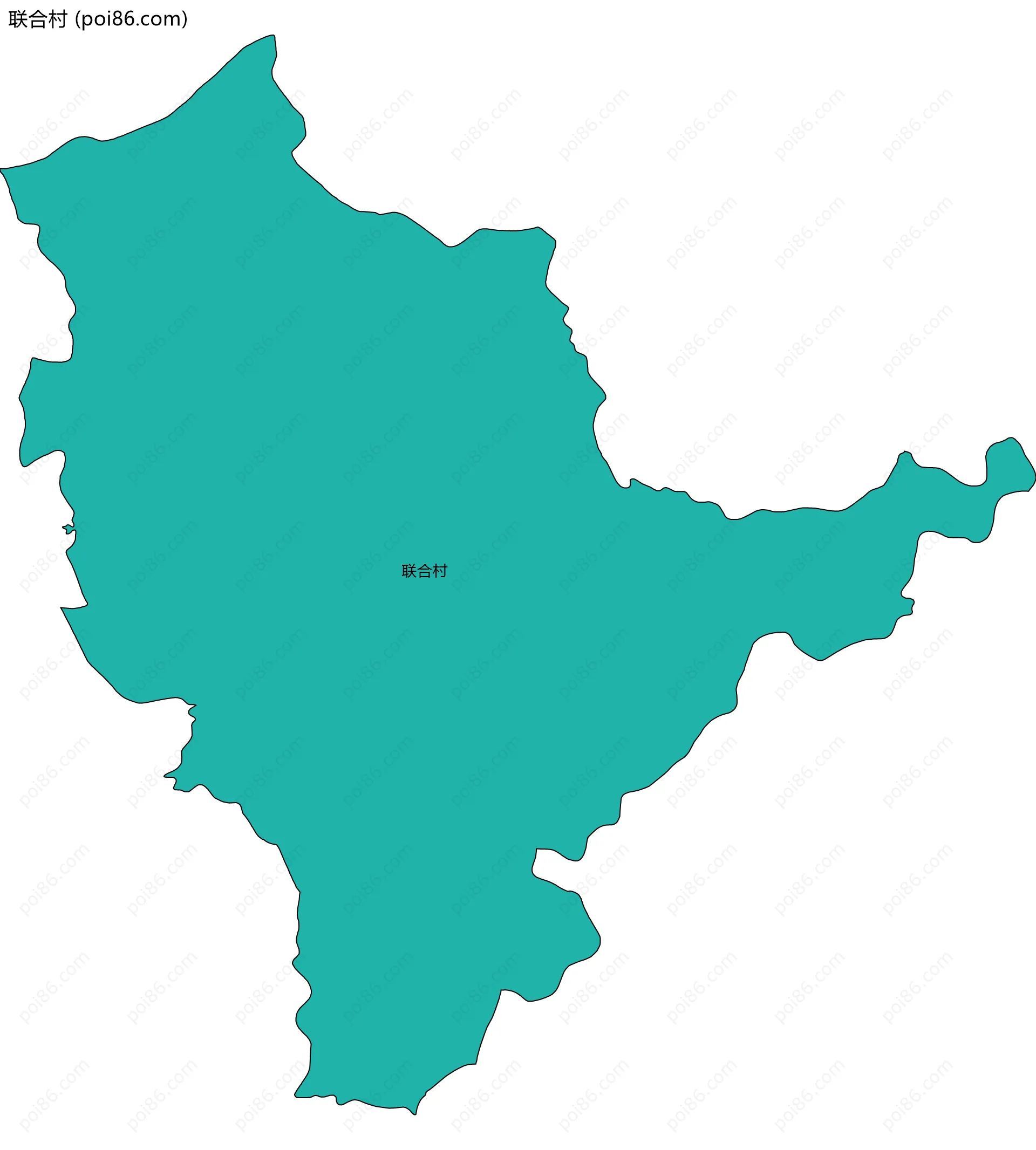 联合村边界地图