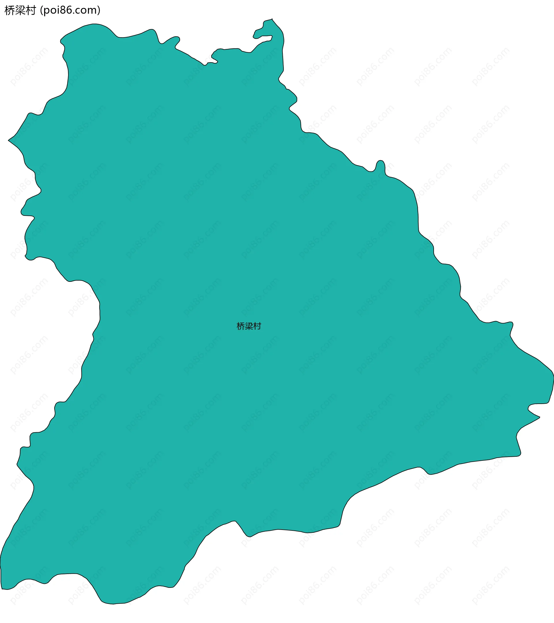 桥梁村边界地图