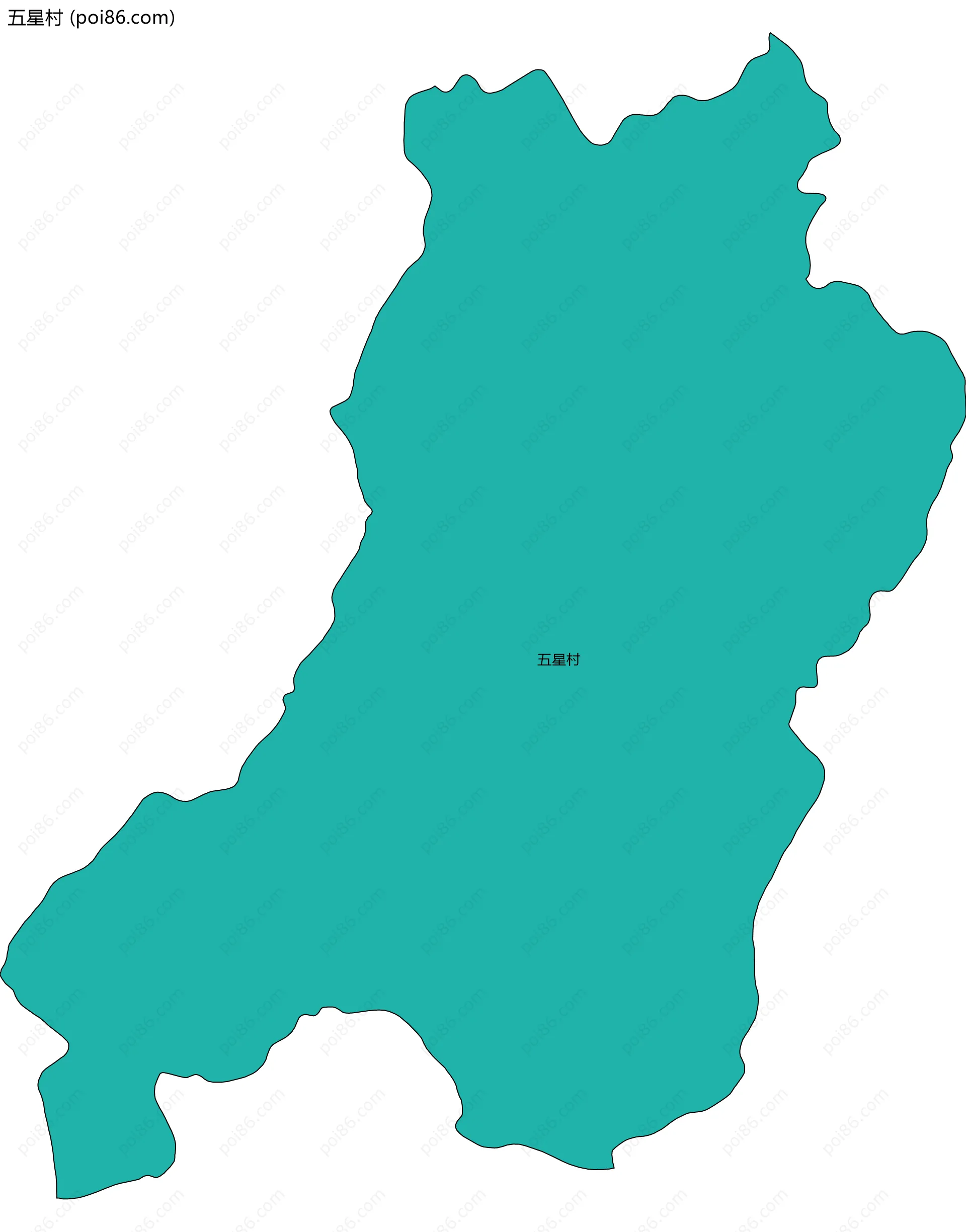 五星村边界地图