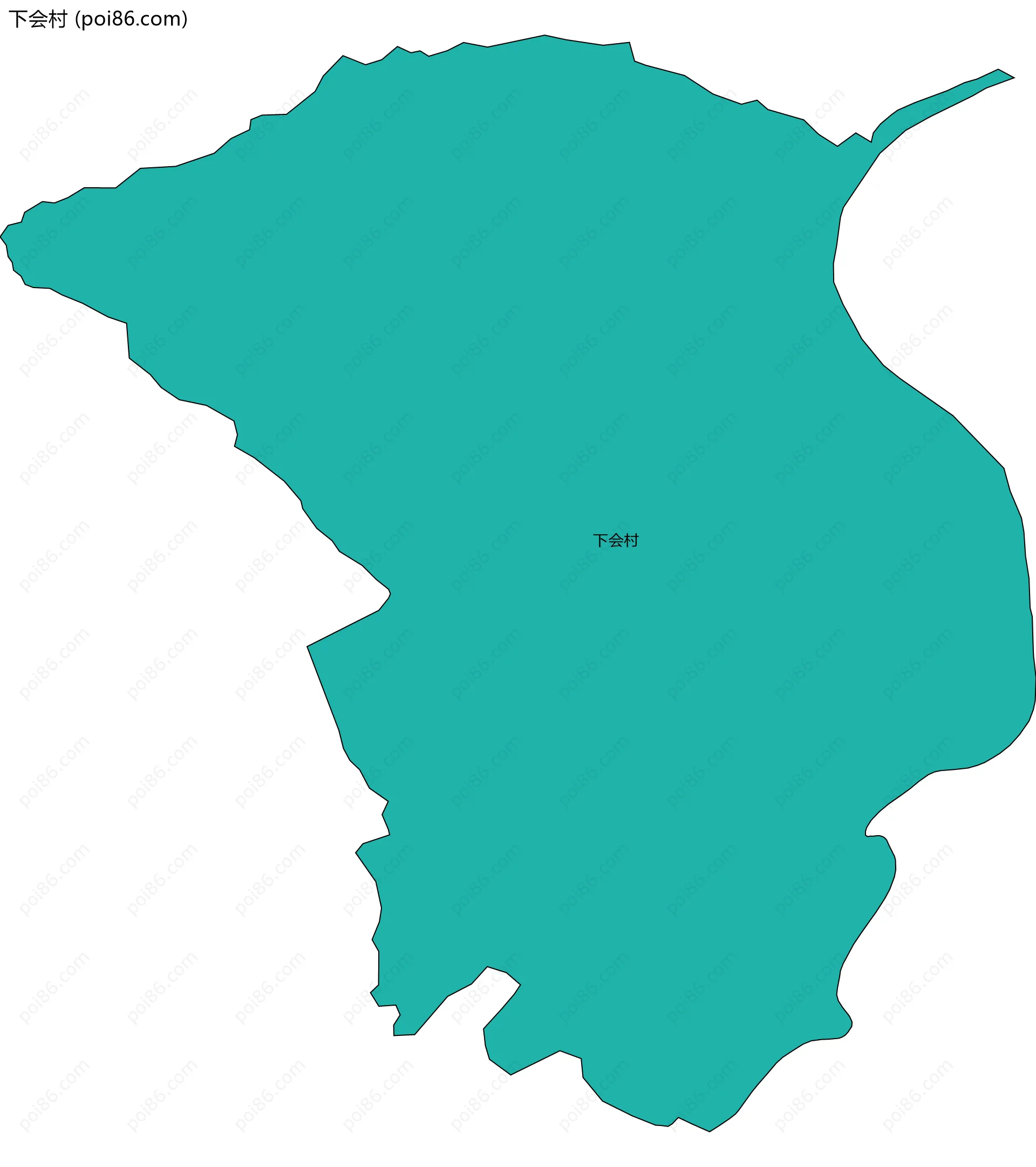 下会村边界地图