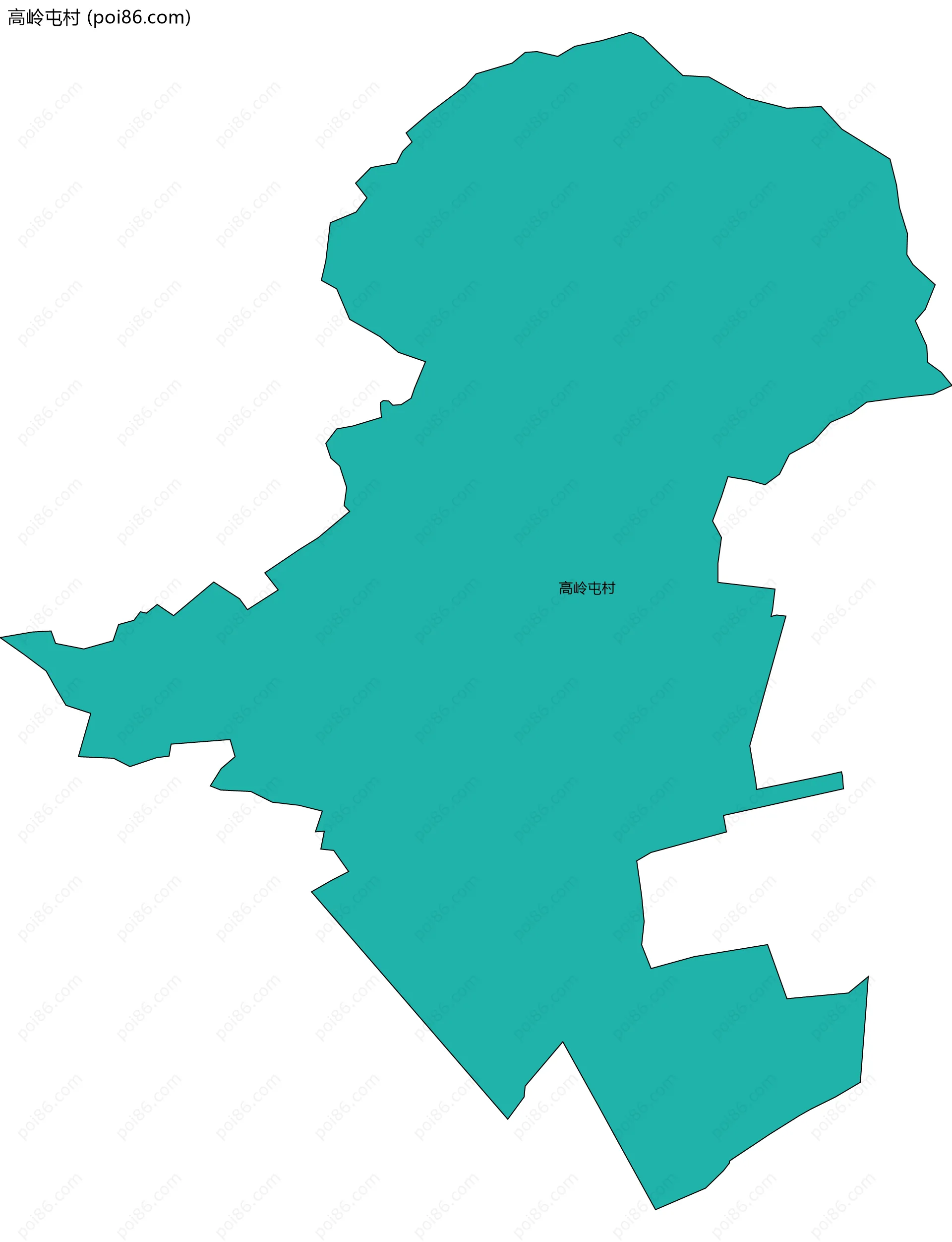 高岭屯村边界地图