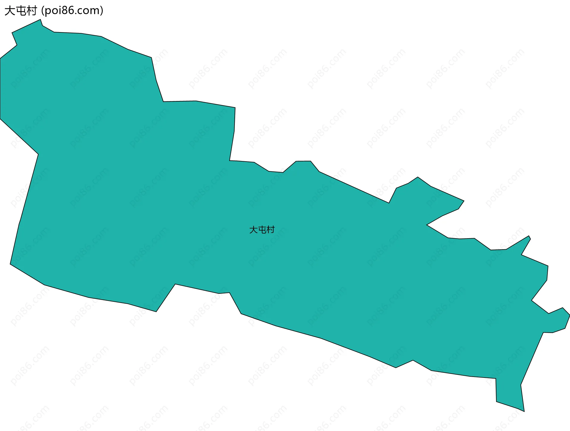 大屯村边界地图