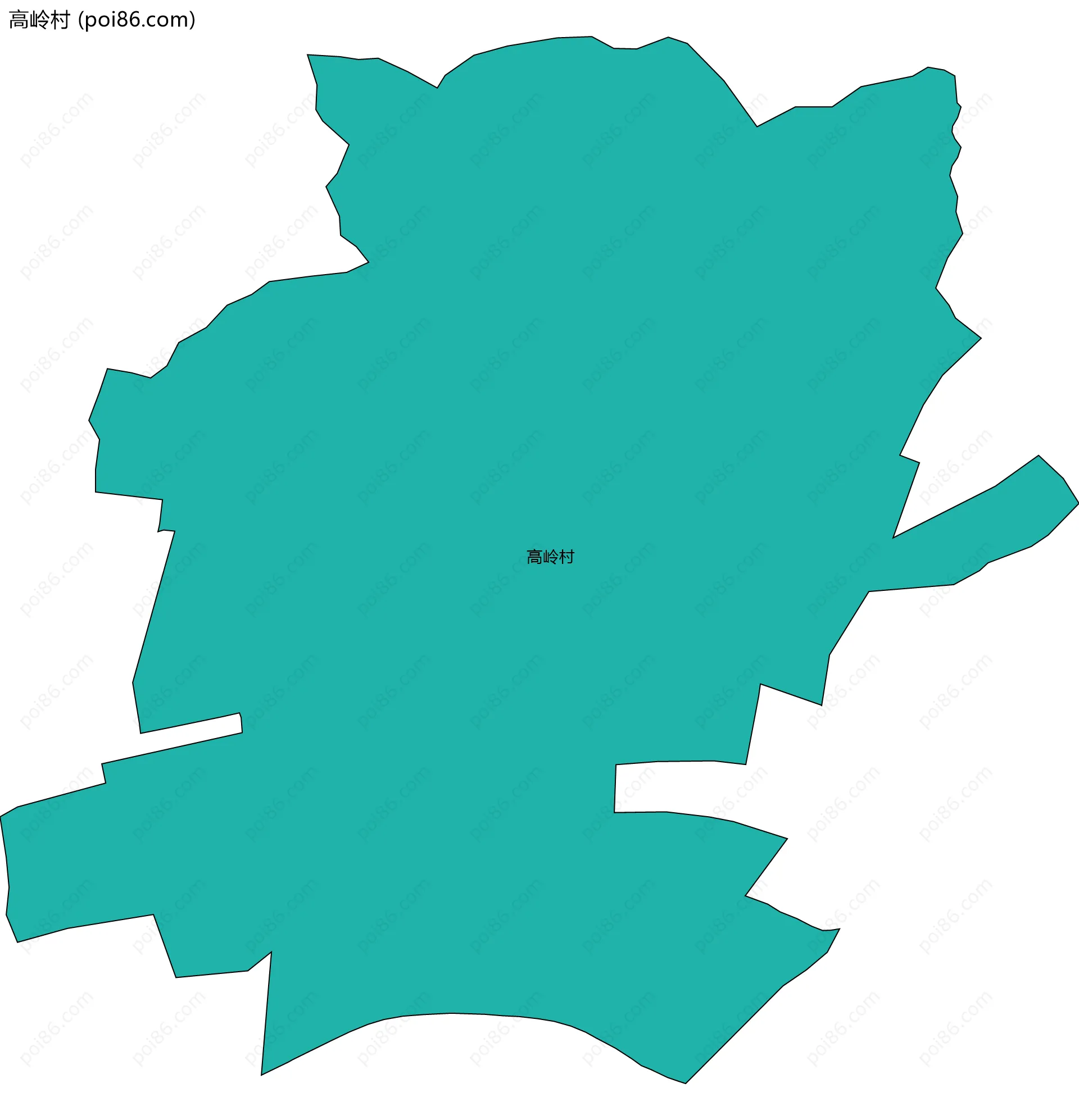 高岭村边界地图