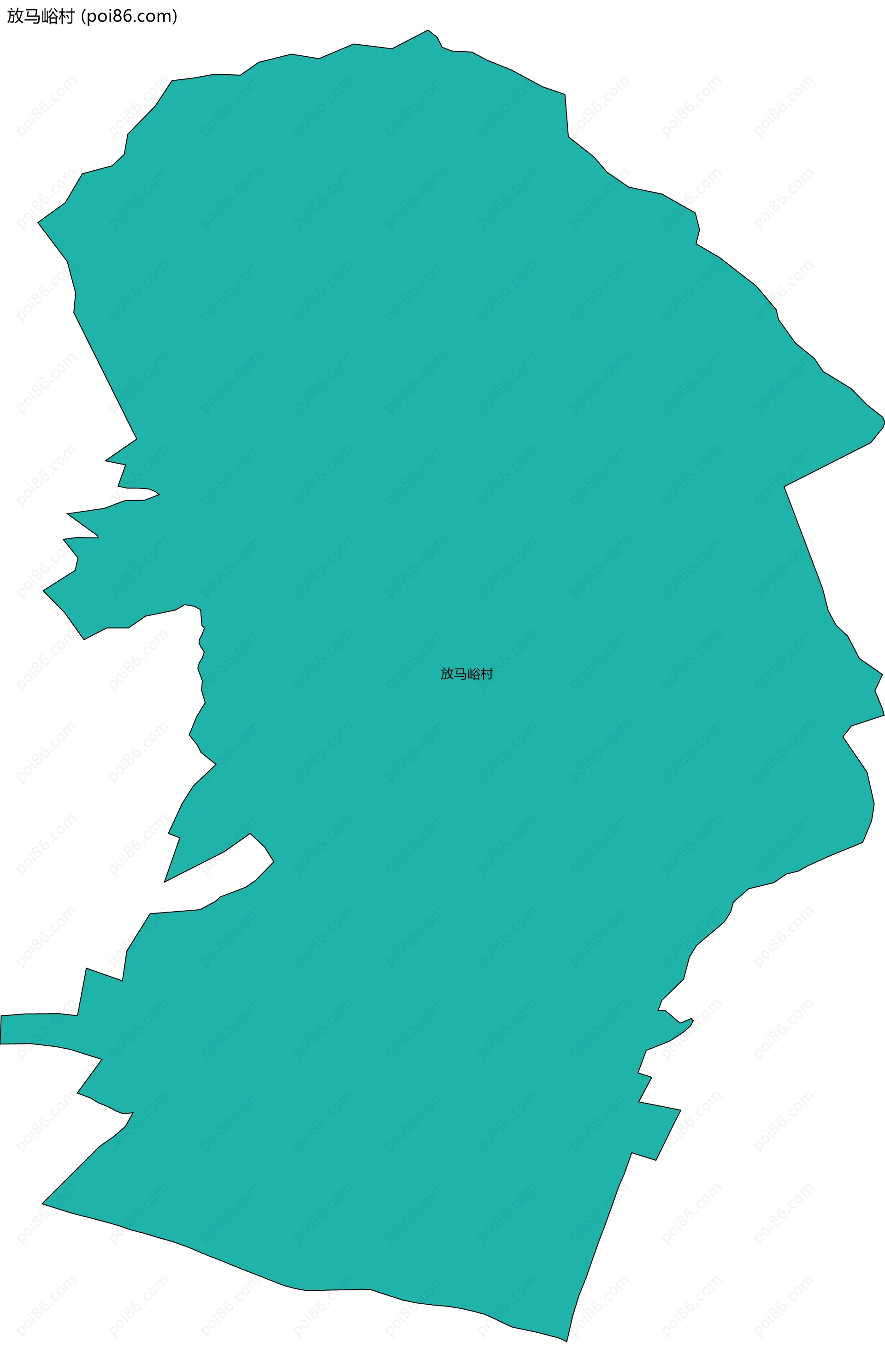 放马峪村边界地图