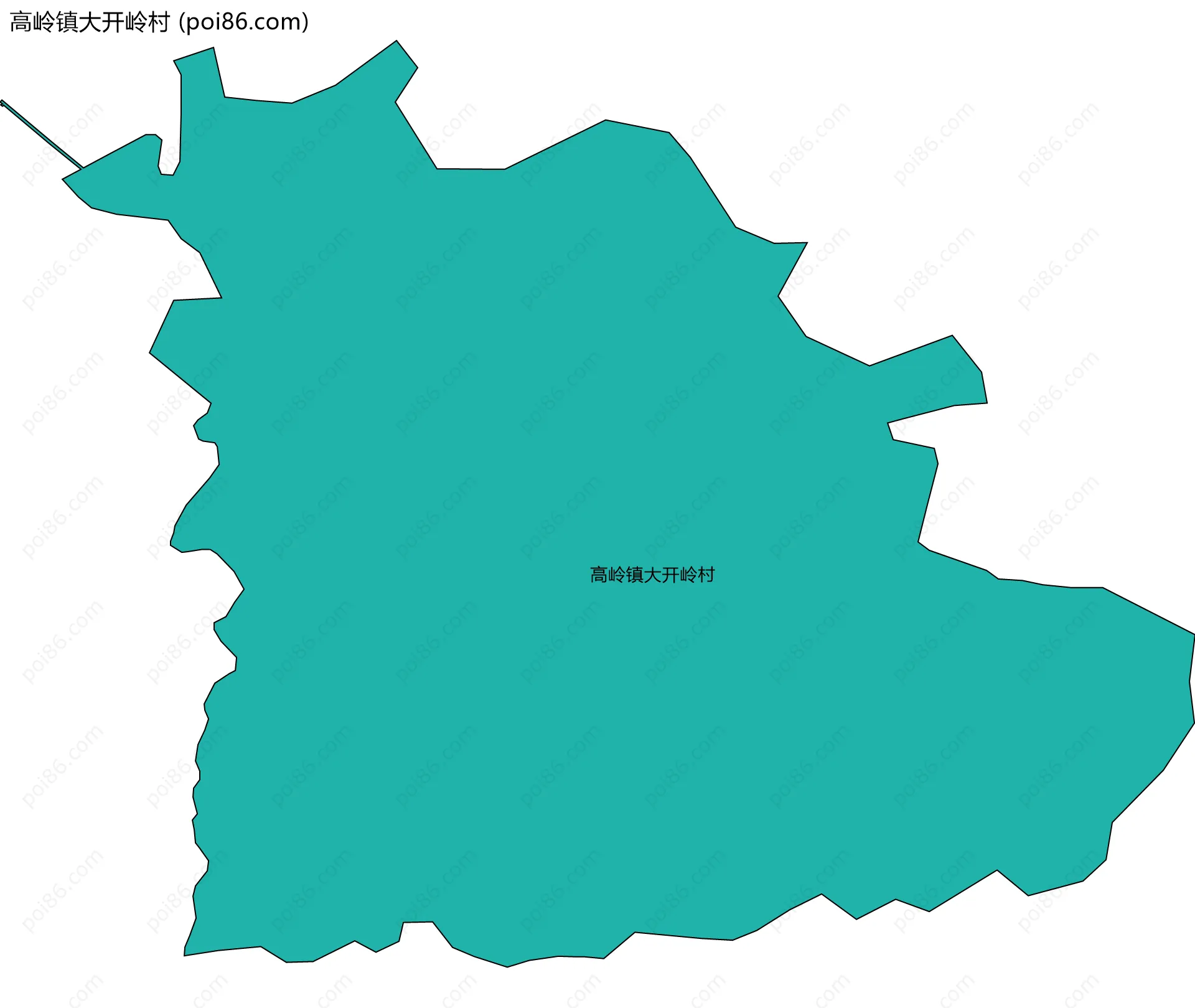 高岭镇大开岭村边界地图