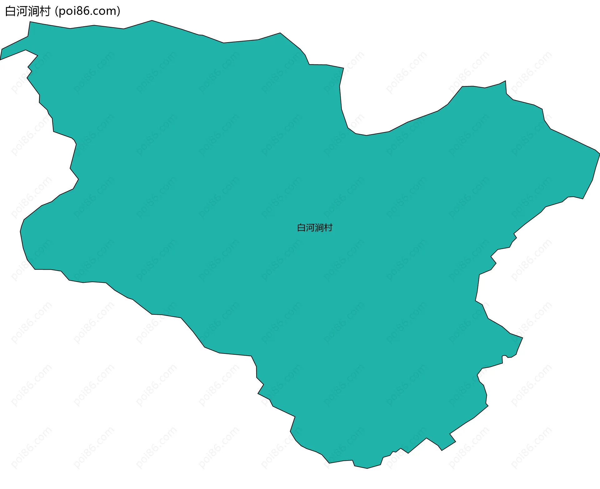白河涧村边界地图