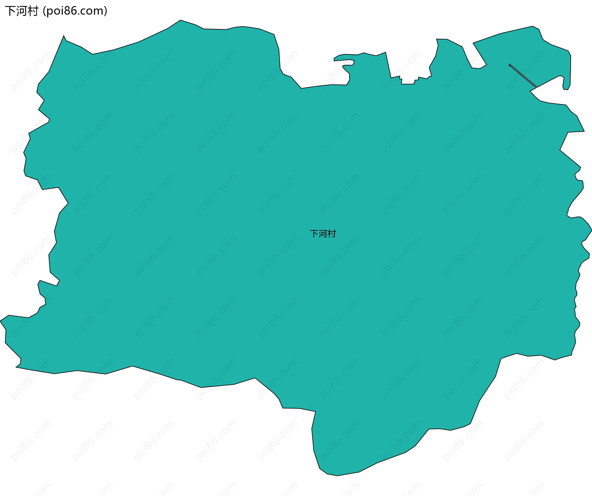 下河村边界地图