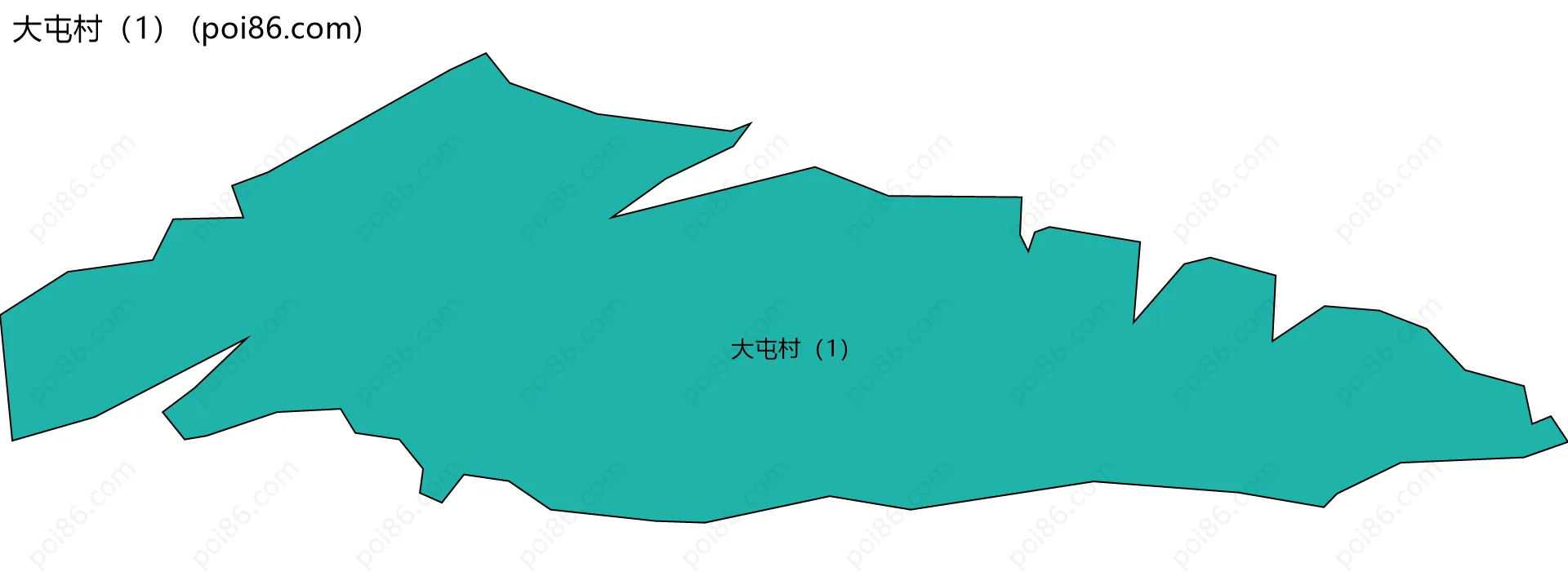 大屯村（1）边界地图