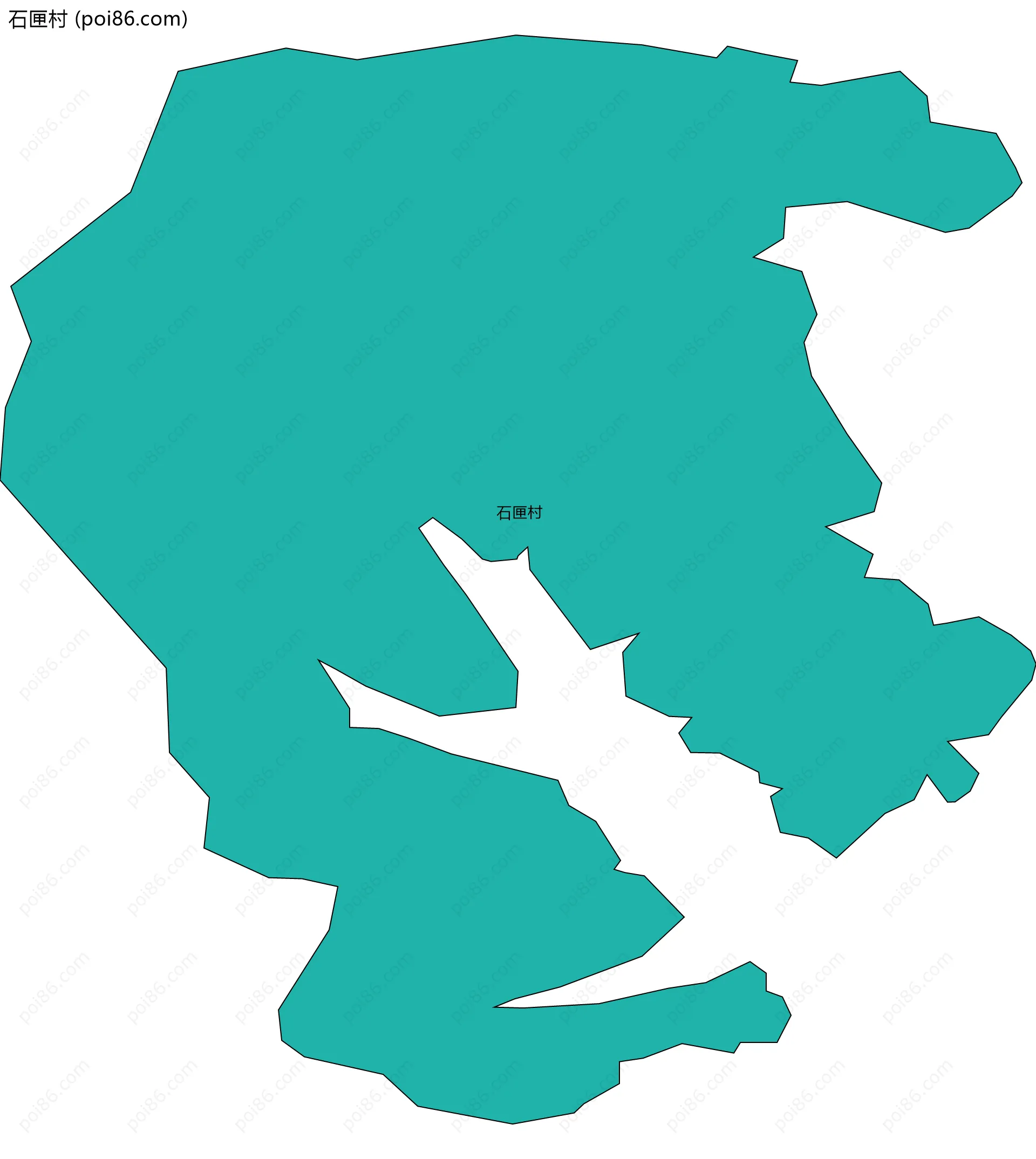 石匣村边界地图