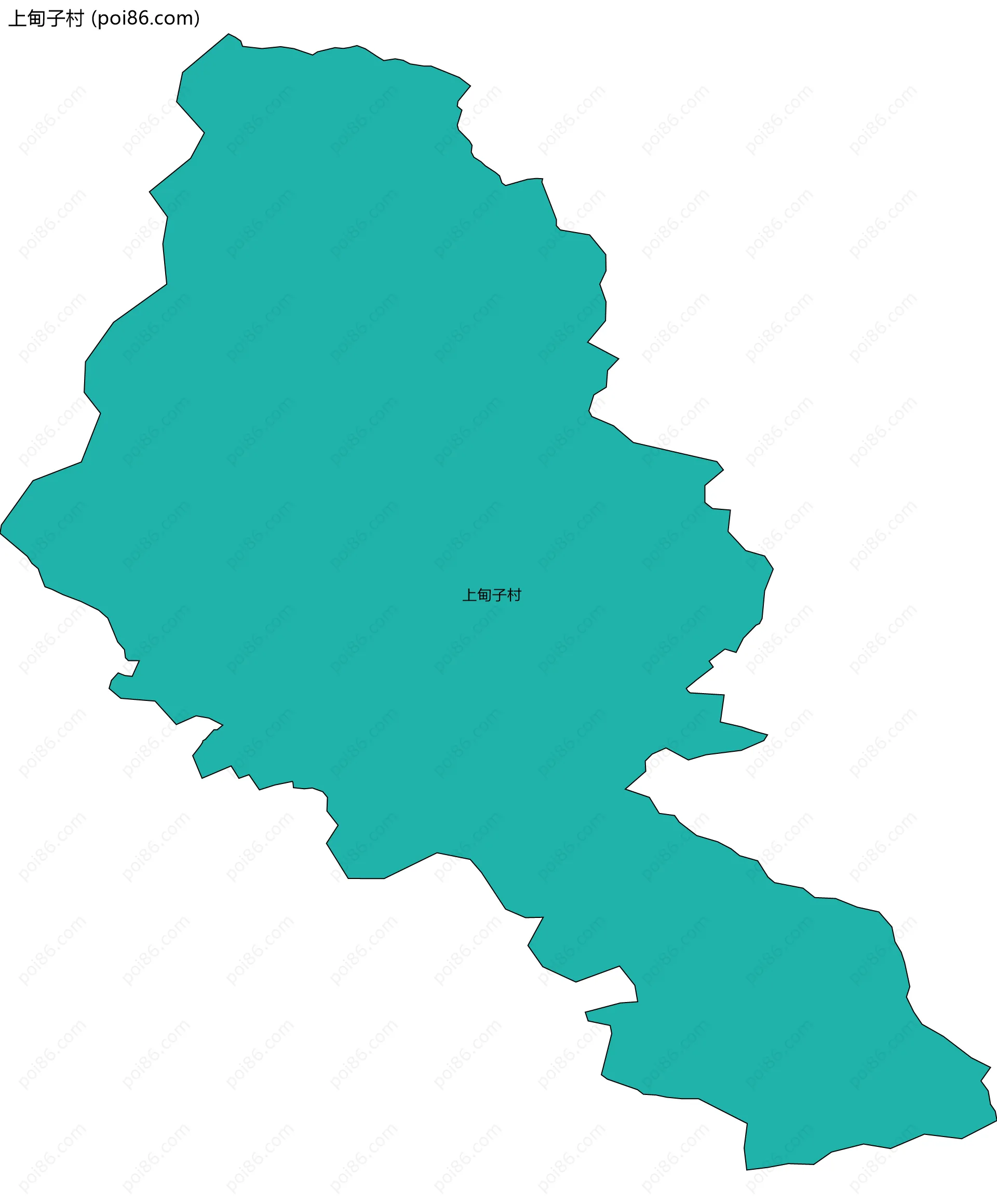 上甸子村边界地图