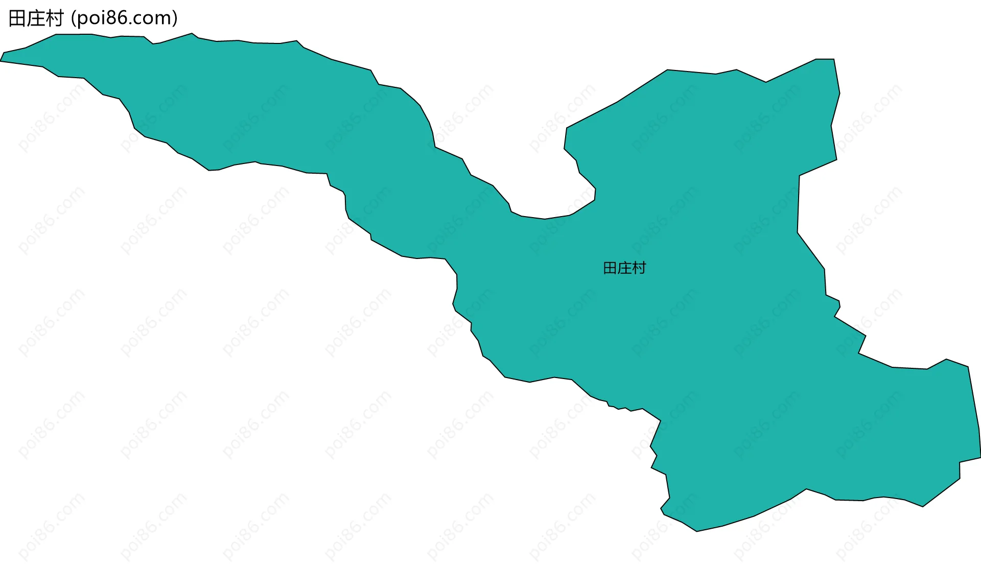 田庄村边界地图