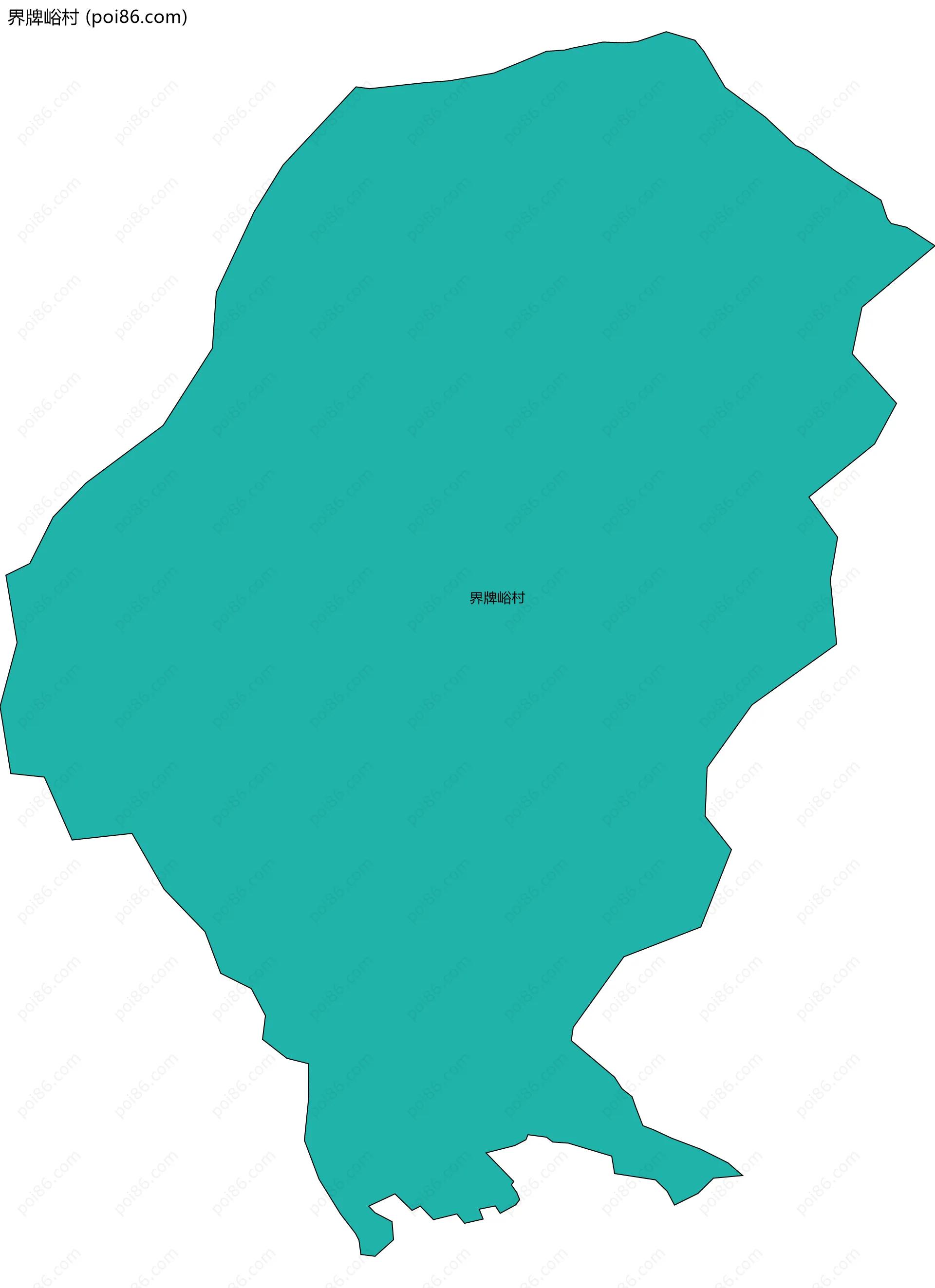 界牌峪村边界地图