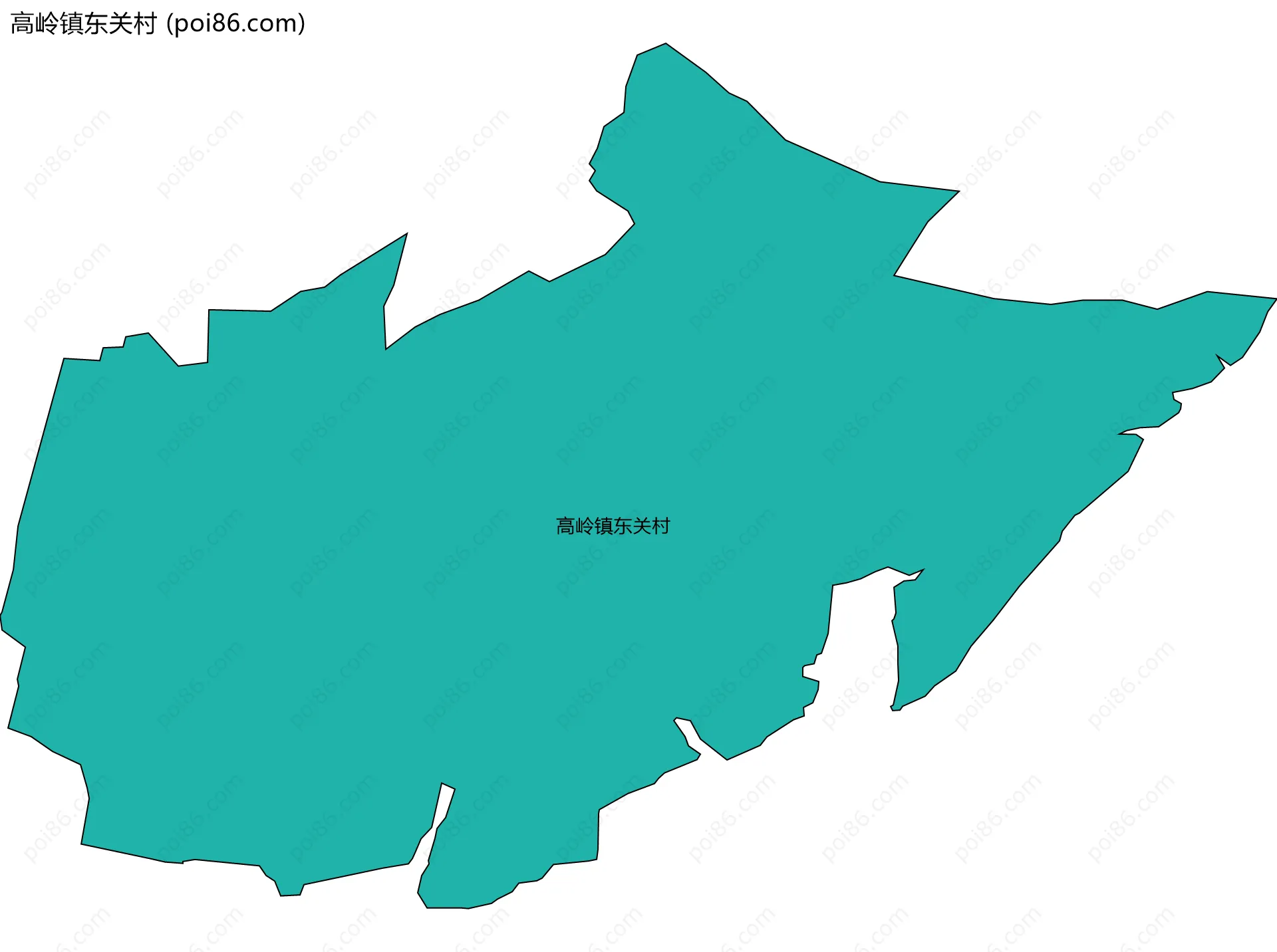 高岭镇东关村边界地图