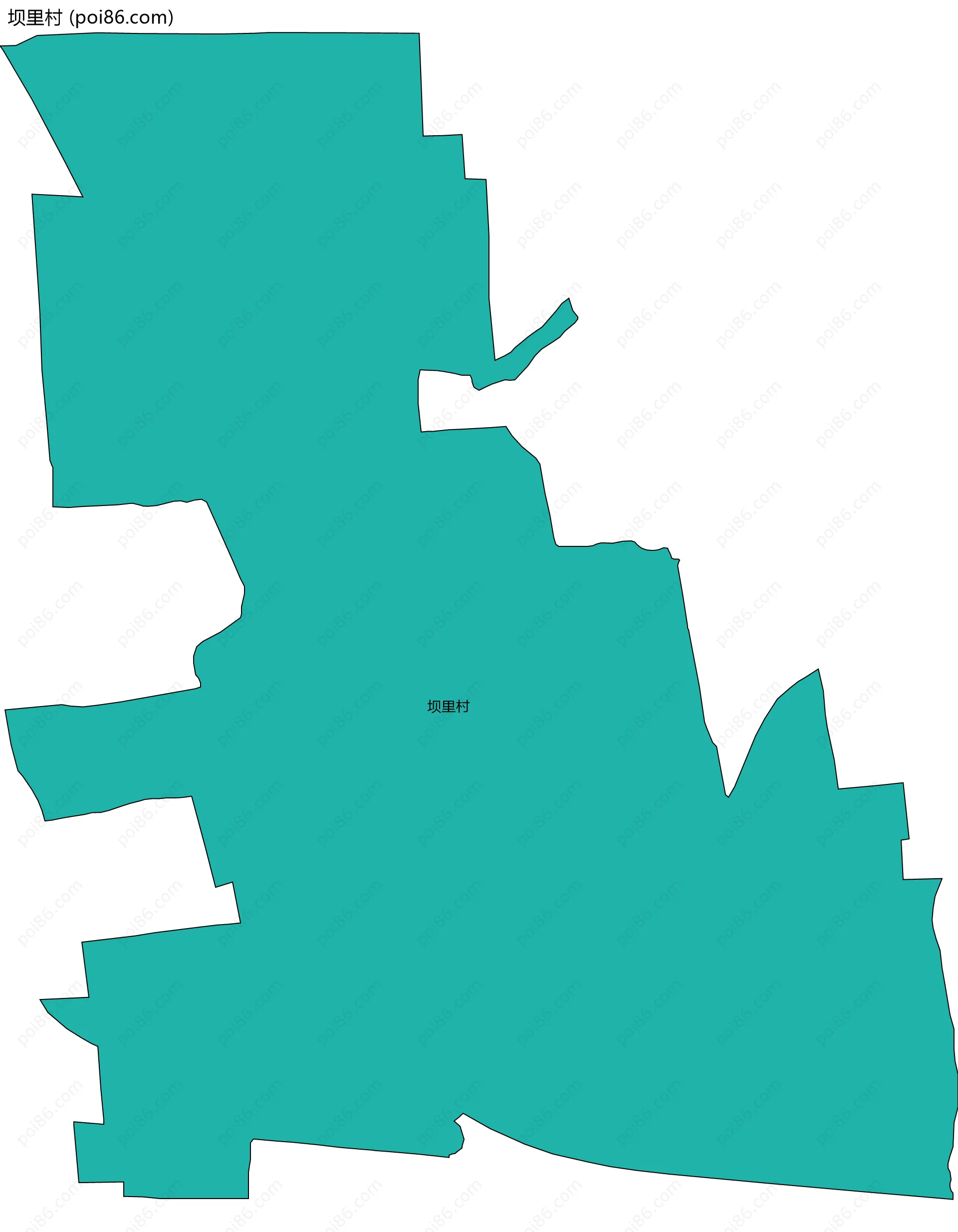 坝里村边界地图