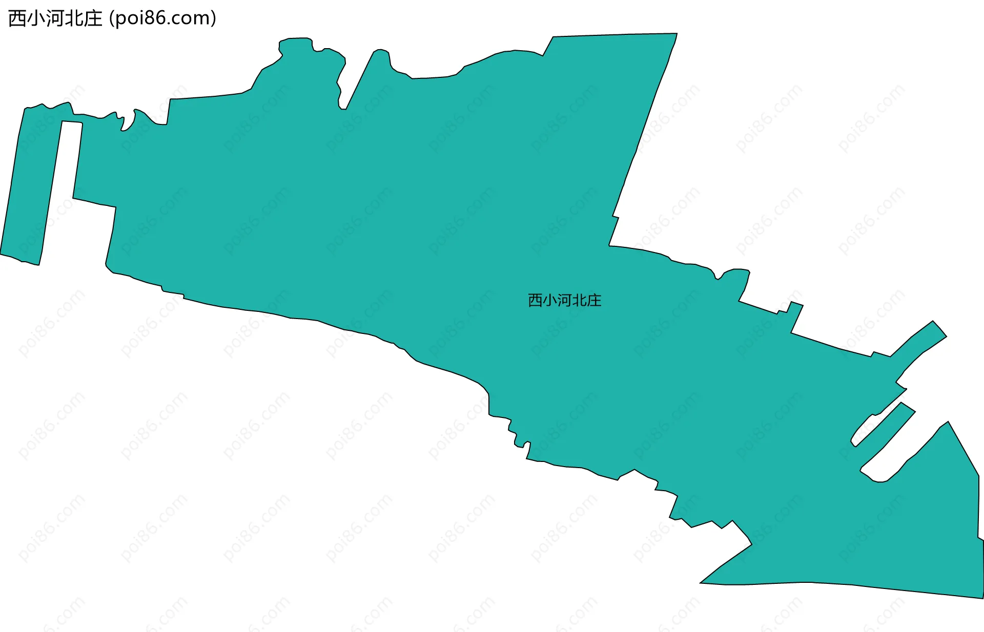 西小河北庄边界地图