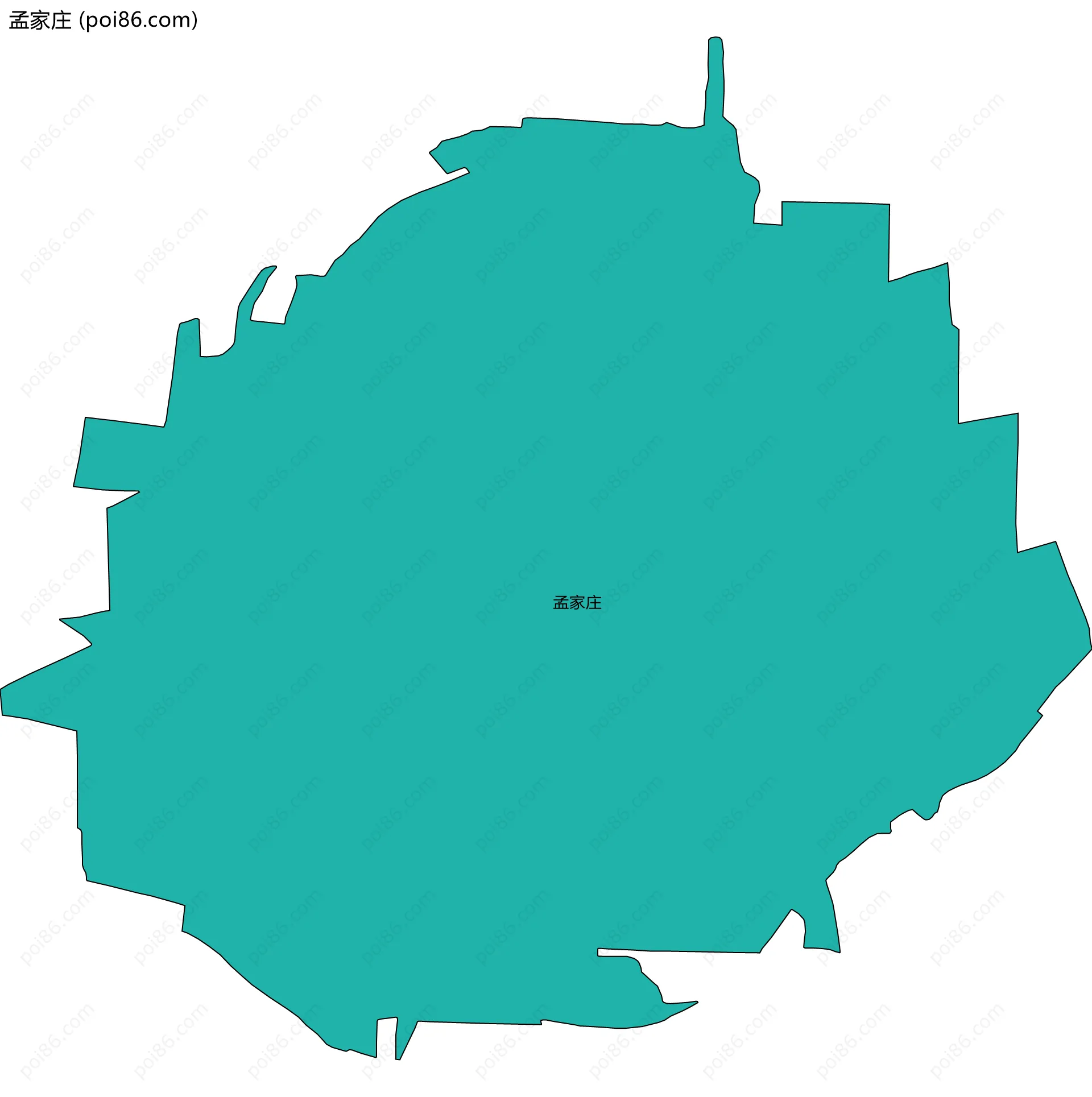 孟家庄边界地图