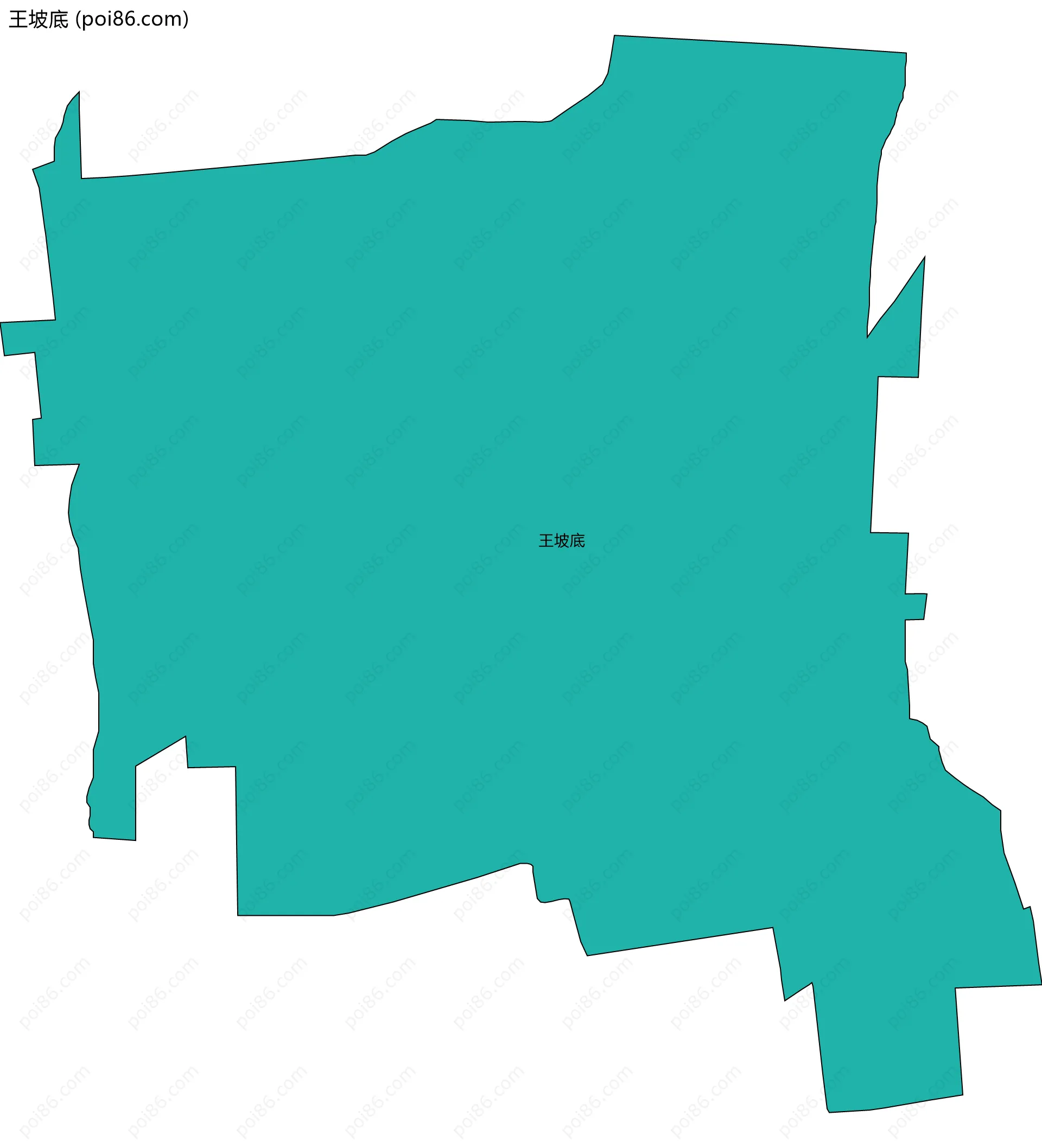 王坡底边界地图