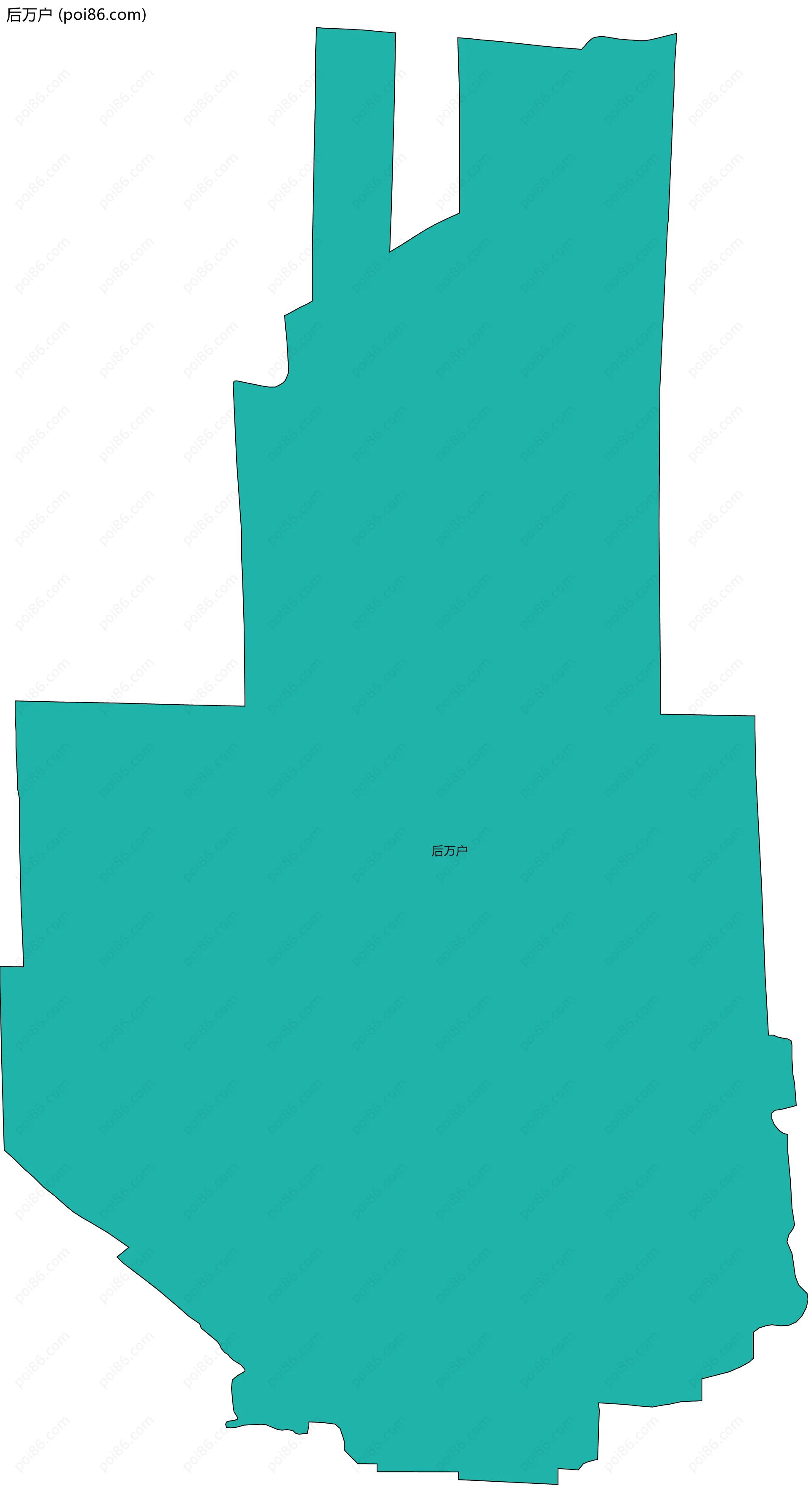 后万户边界地图