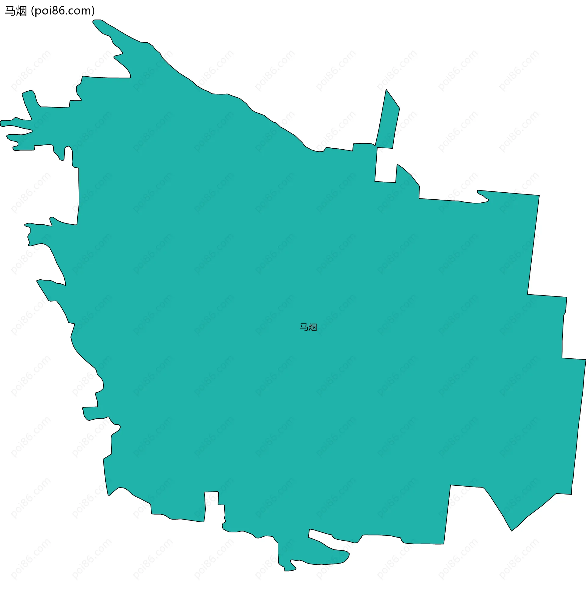 马烟边界地图