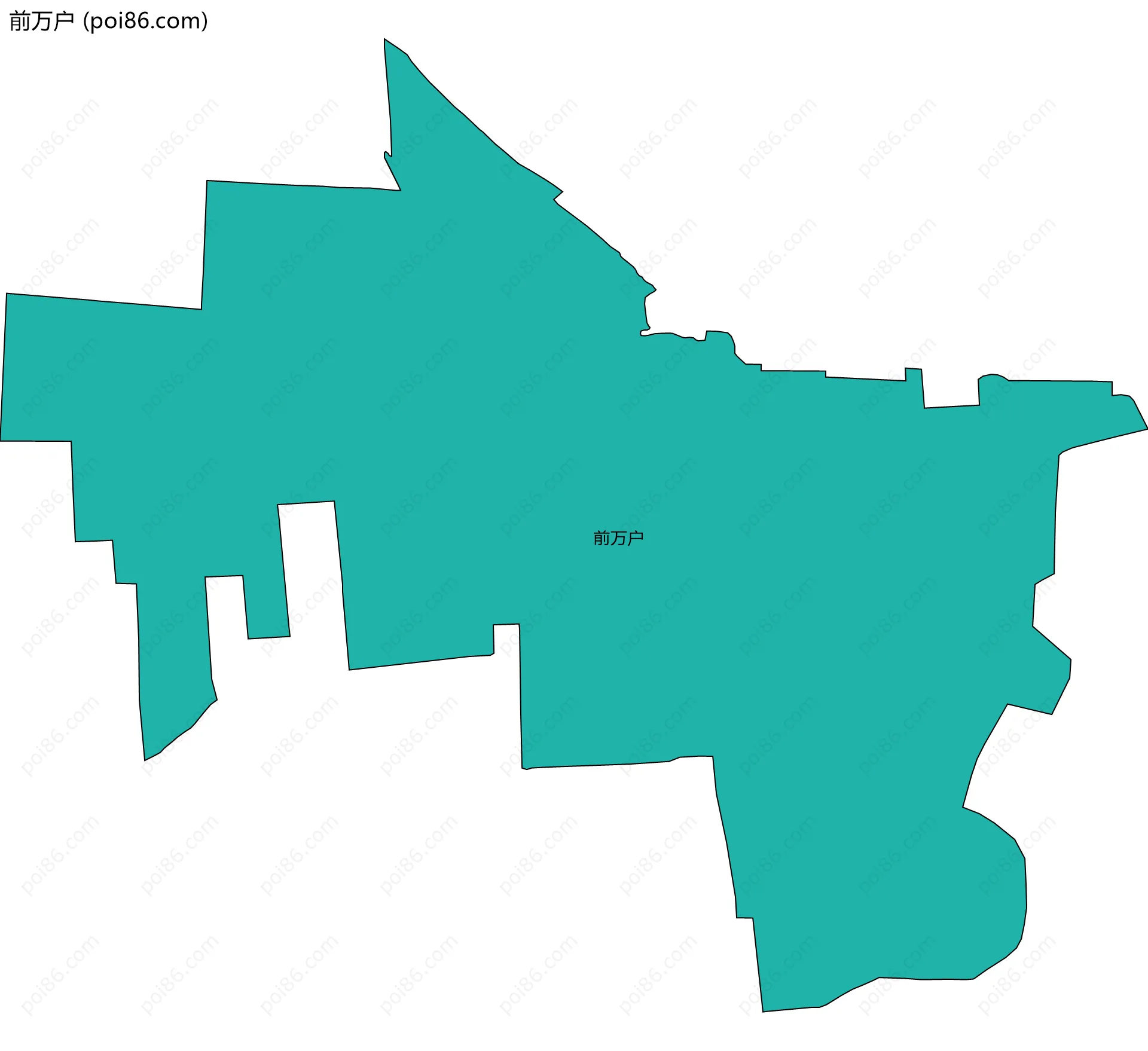 前万户边界地图