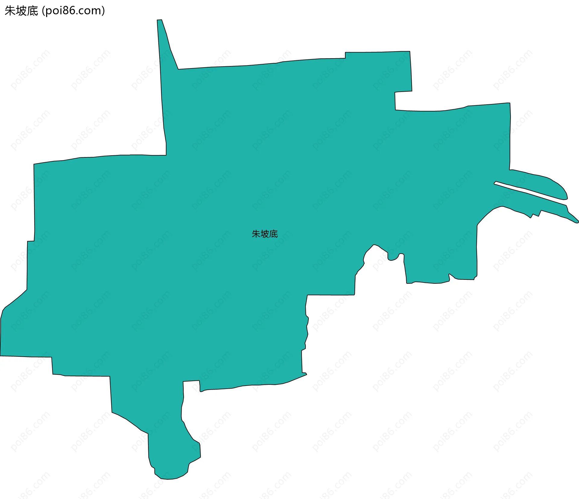 朱坡底边界地图