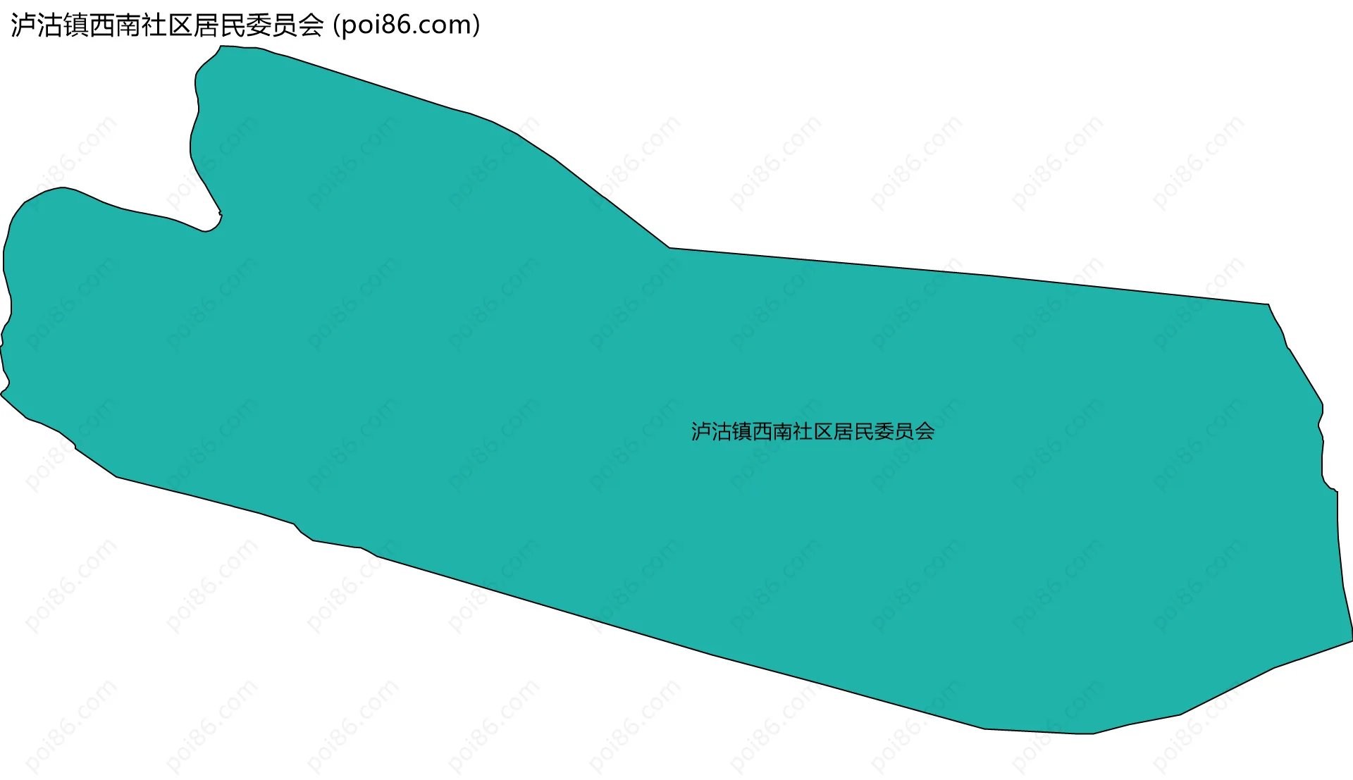 泸沽镇西南社区居民委员会边界地图
