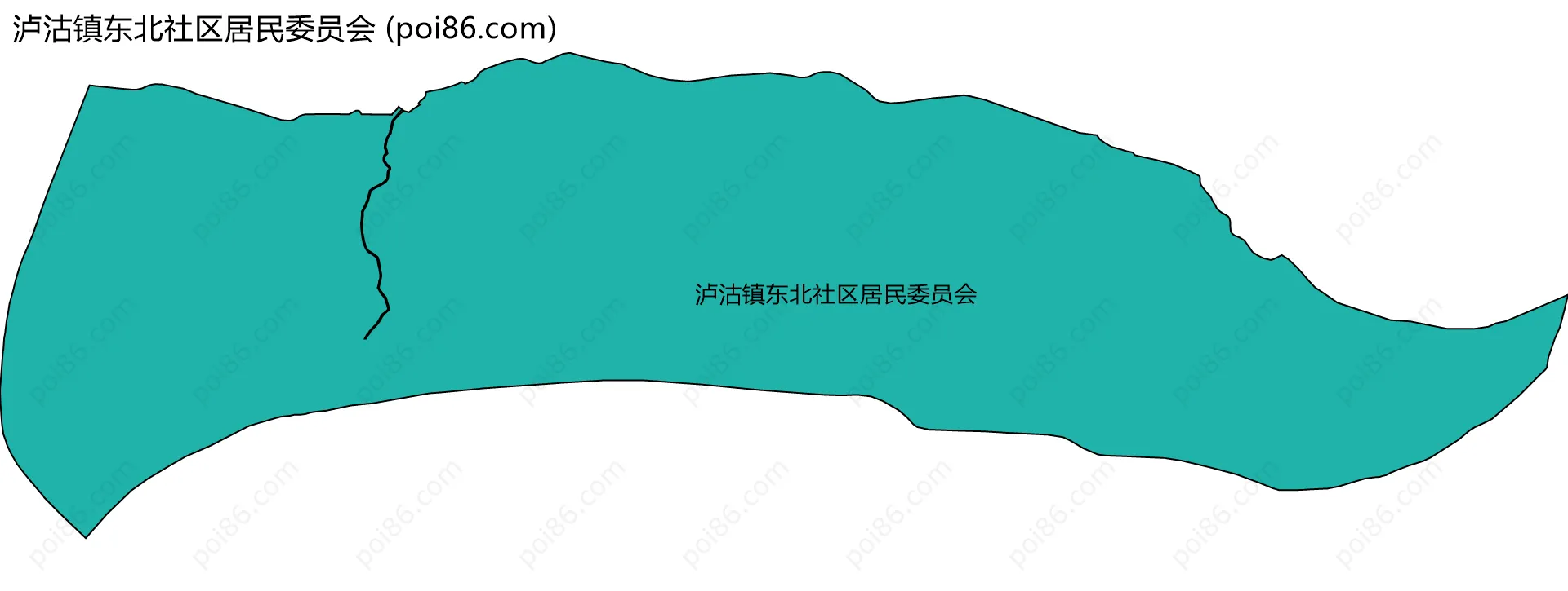 泸沽镇东北社区居民委员会边界地图