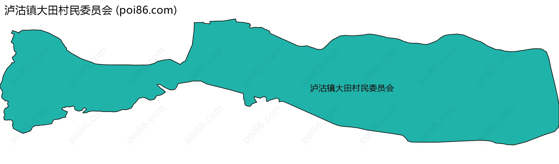 泸沽镇大田村民委员会边界地图