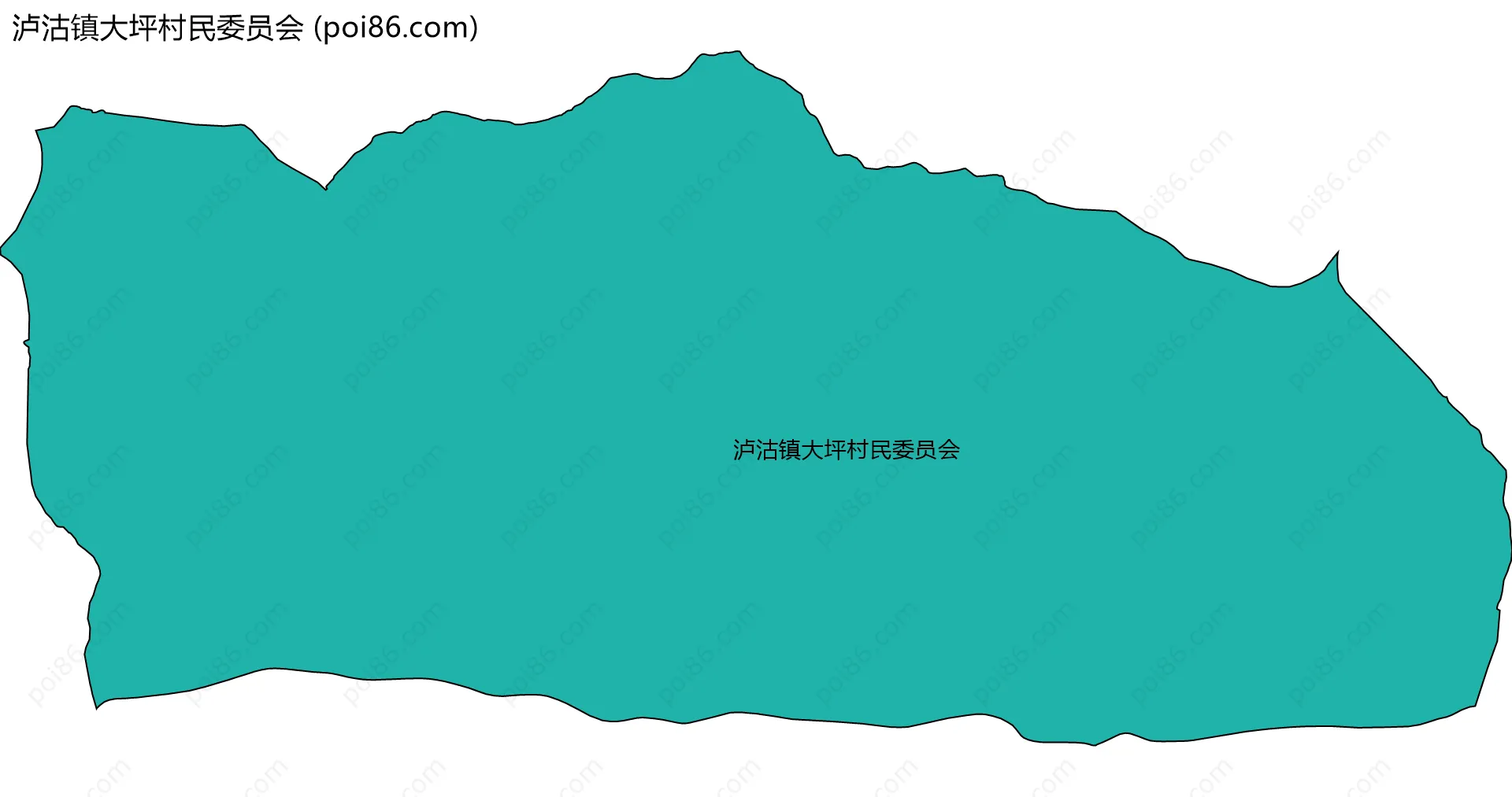 泸沽镇大坪村民委员会边界地图