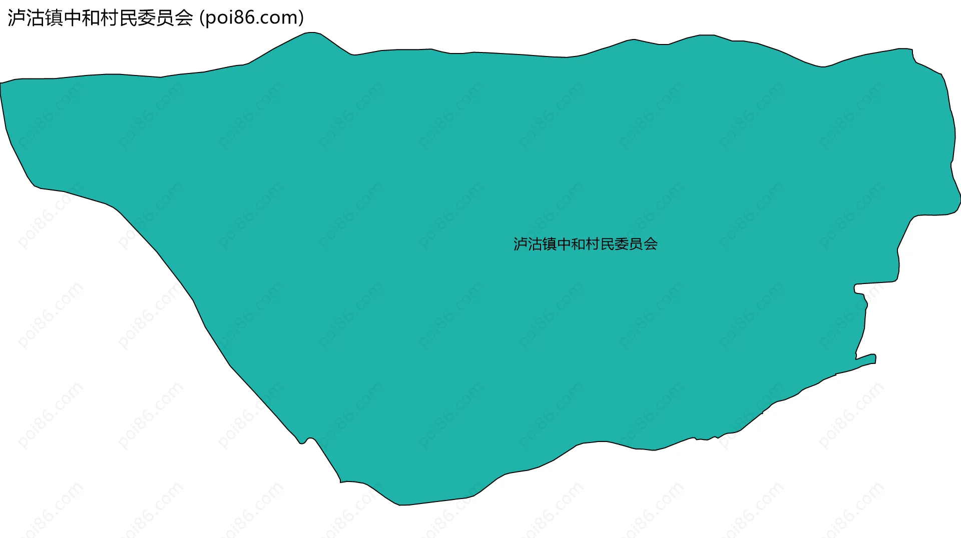 泸沽镇中和村民委员会边界地图