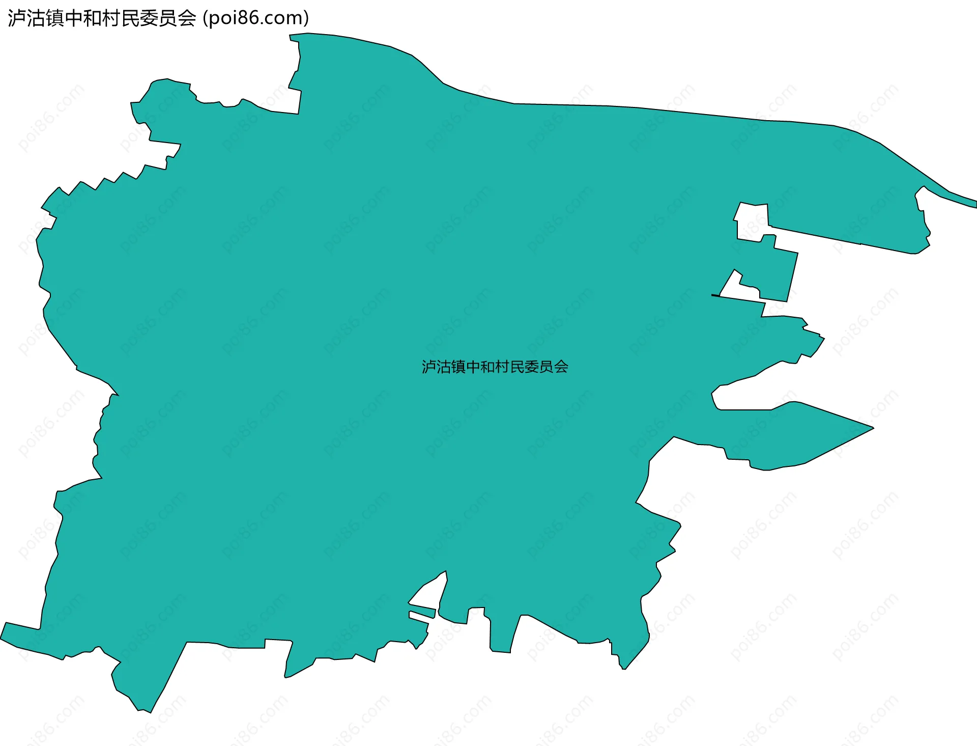 泸沽镇中和村民委员会边界地图