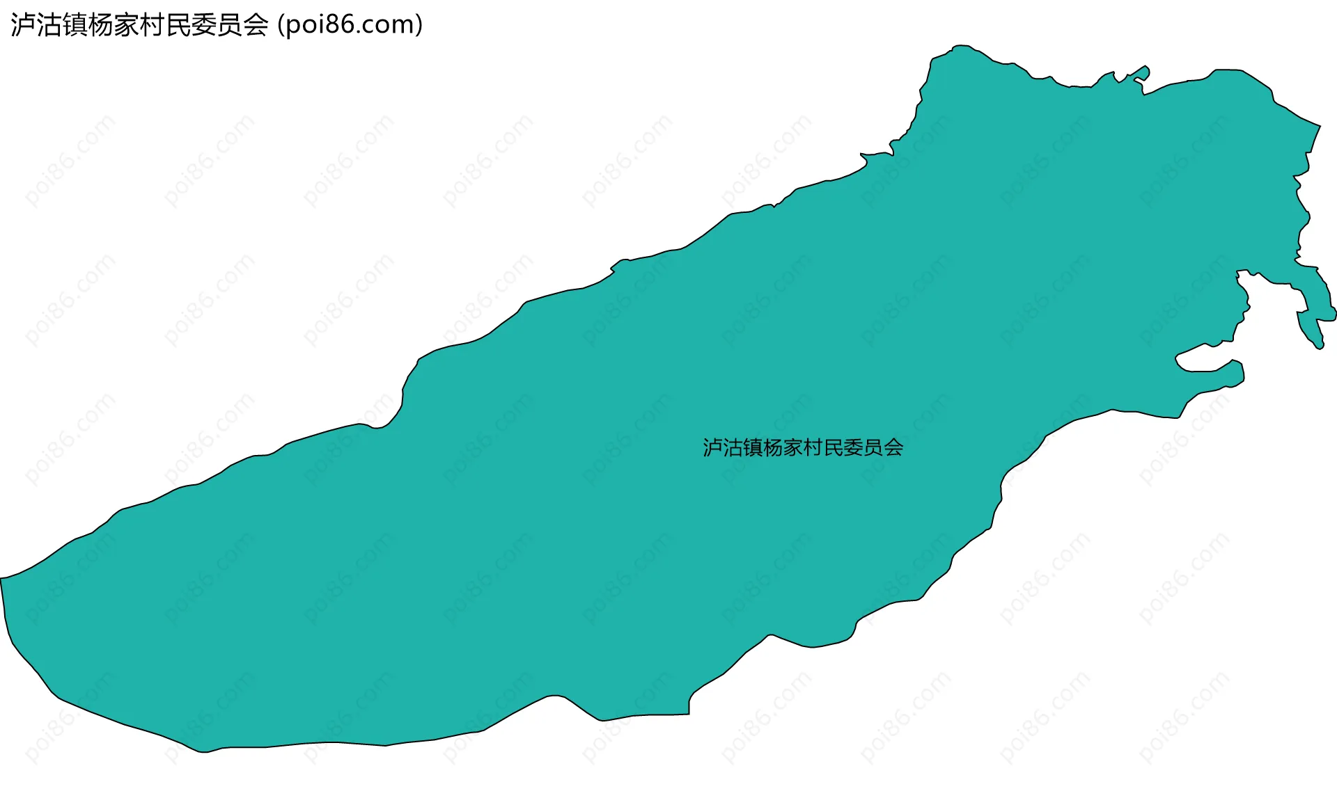 泸沽镇杨家村民委员会边界地图