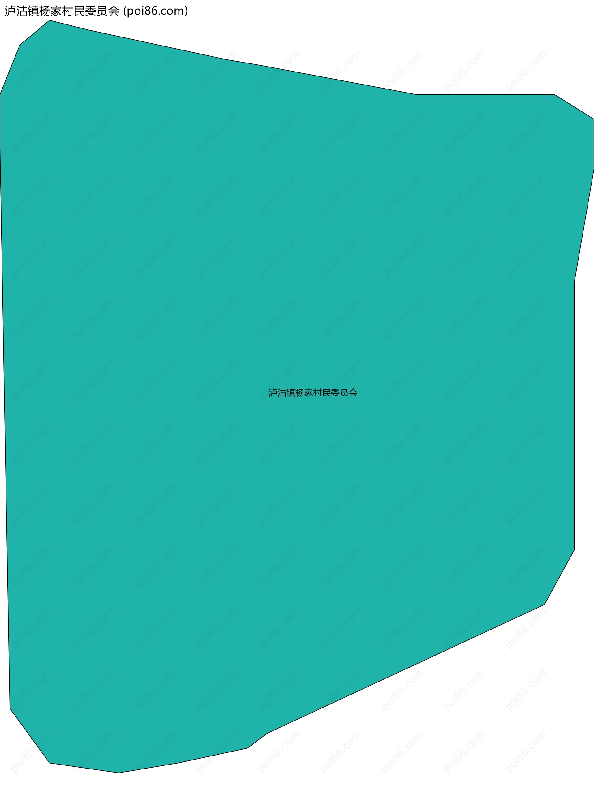 泸沽镇杨家村民委员会边界地图