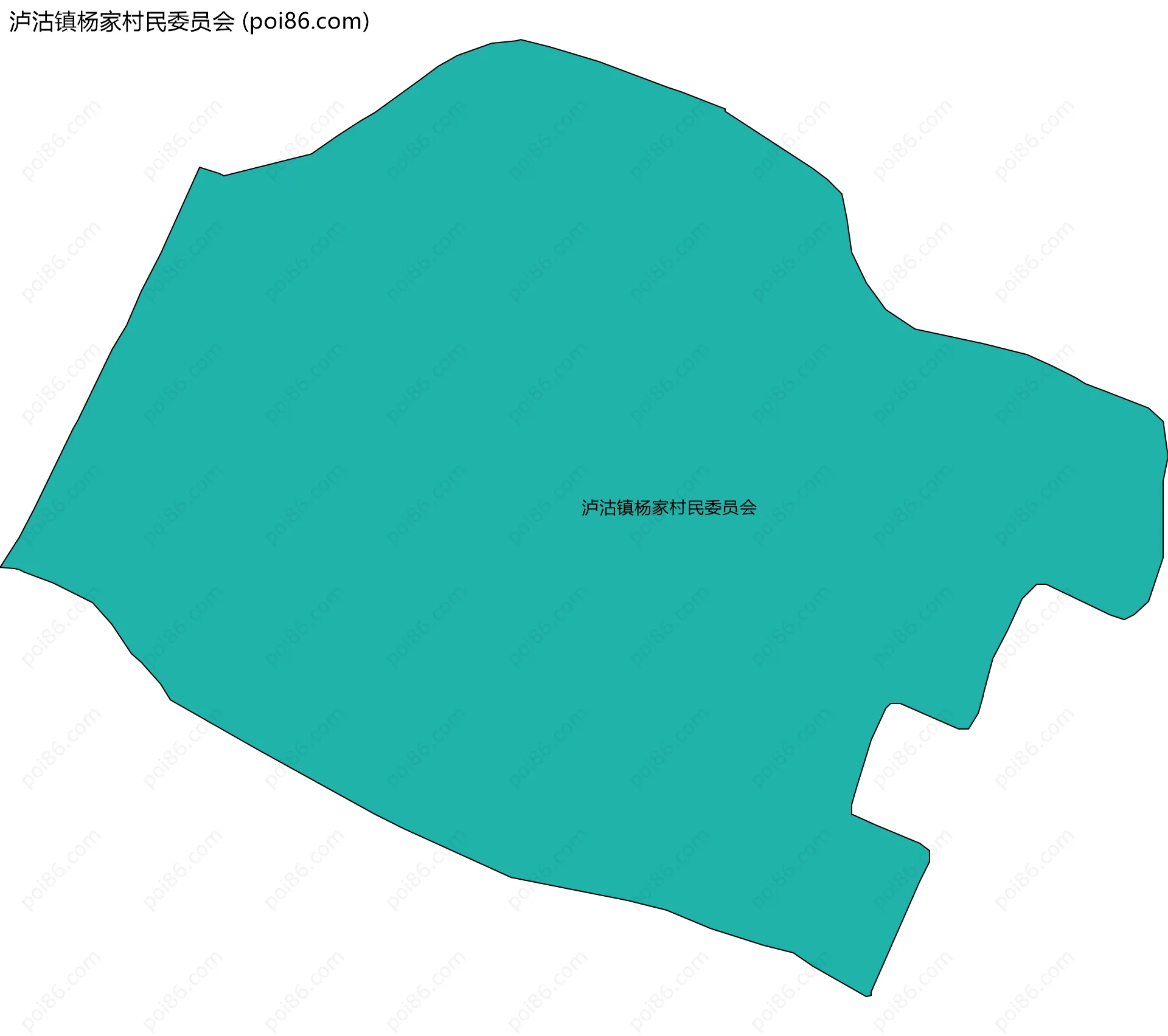 泸沽镇杨家村民委员会边界地图