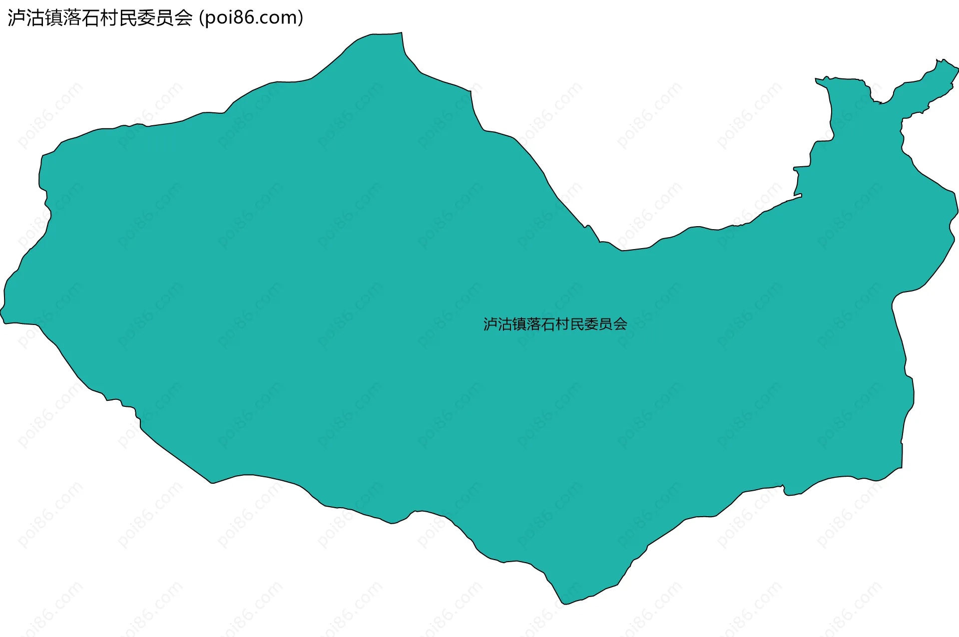 泸沽镇落石村民委员会边界地图